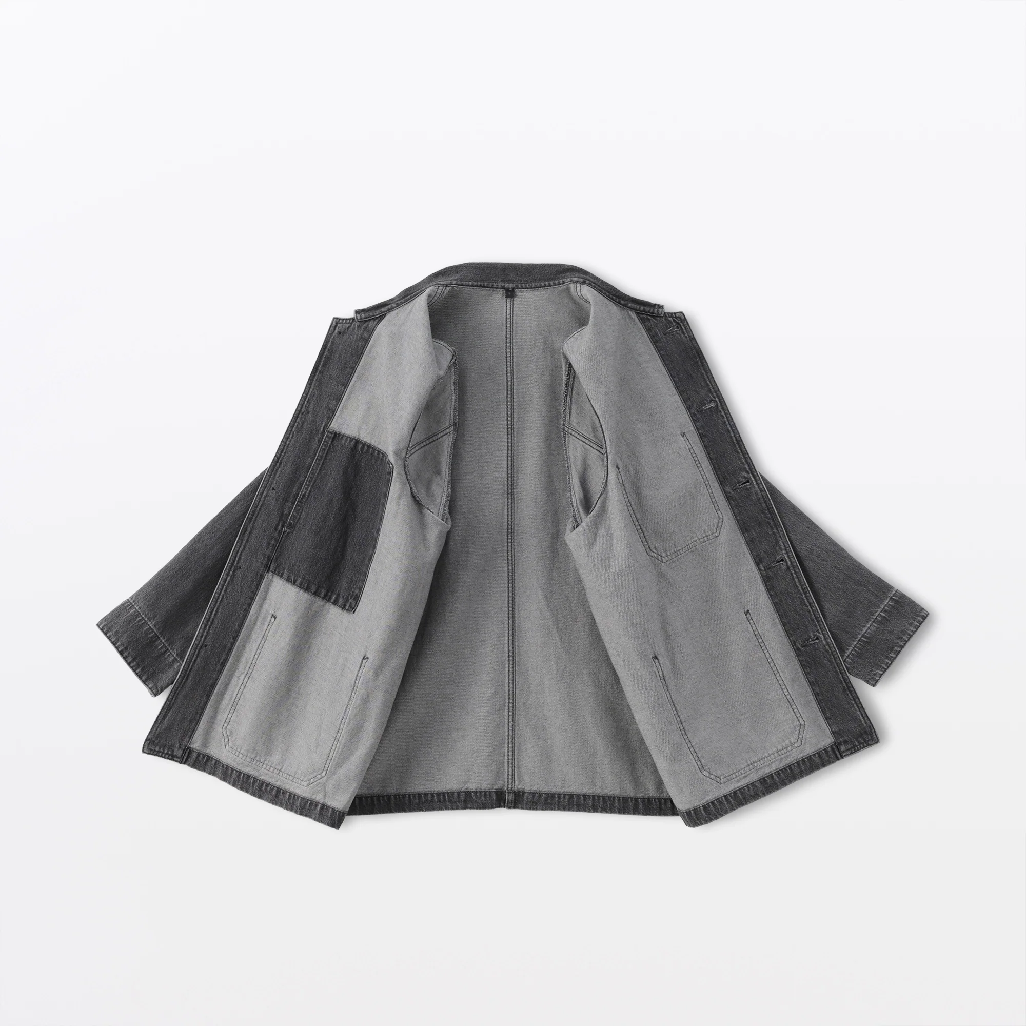 Kapok Blend Denim Coverall Jacket - Image 9