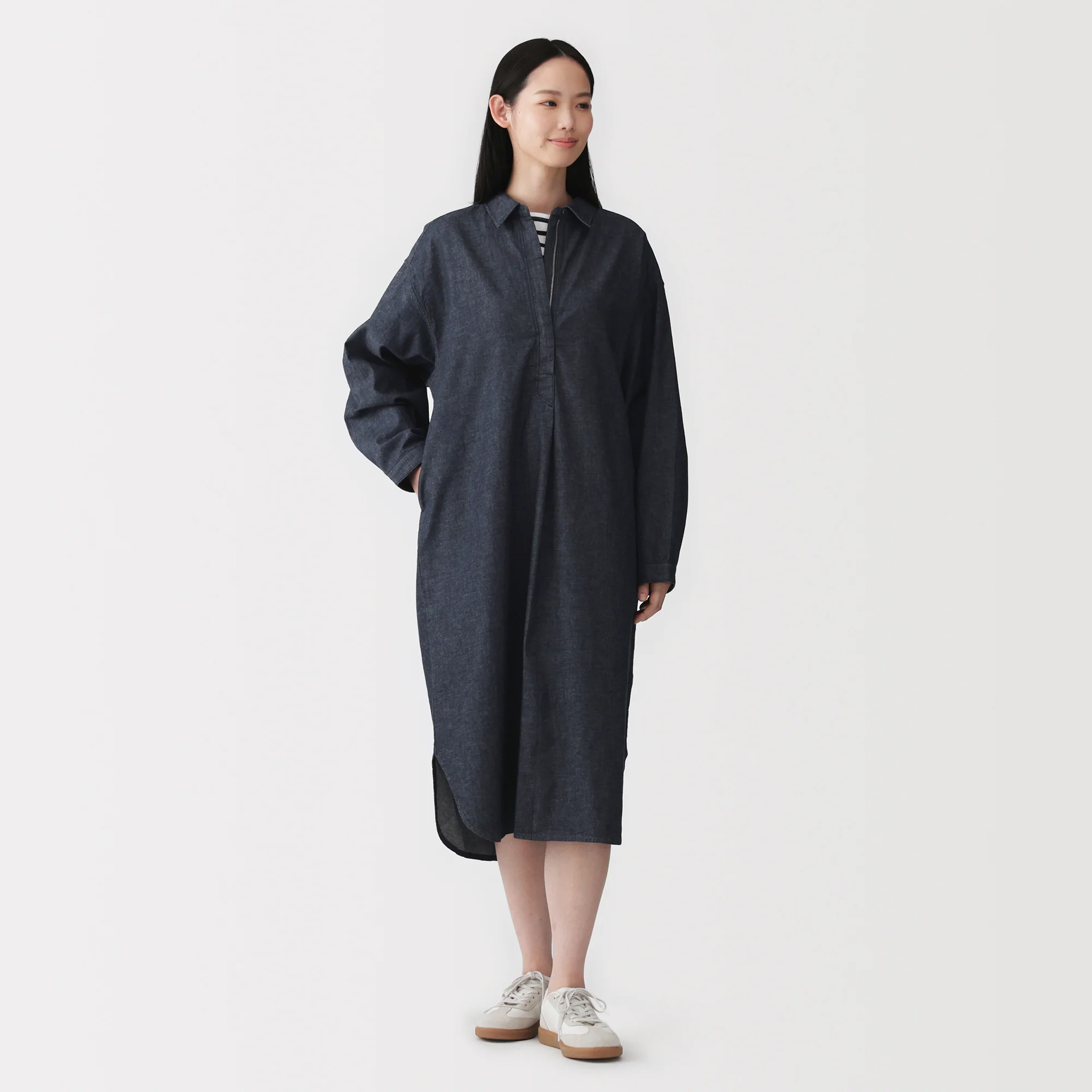 Kapok Blend Denim Dress - Image 10