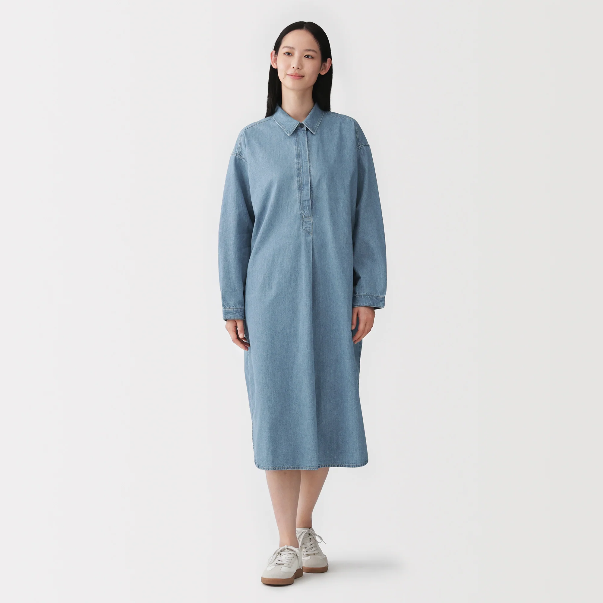 Kapok Blend Denim Dress - Image 3