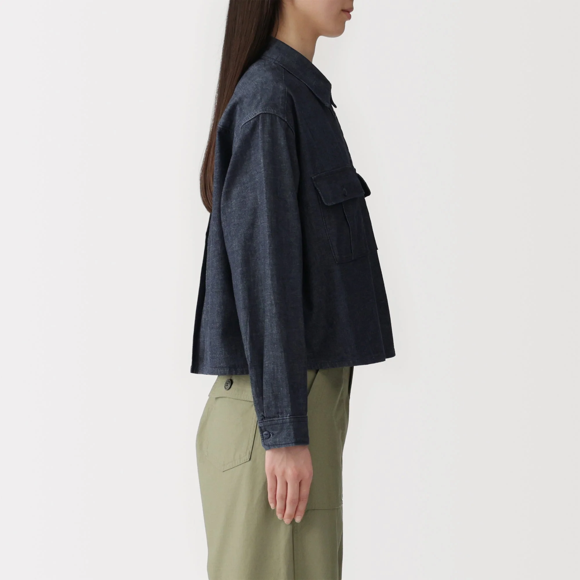 Kapok Blend Denim Shirt - Image 5
