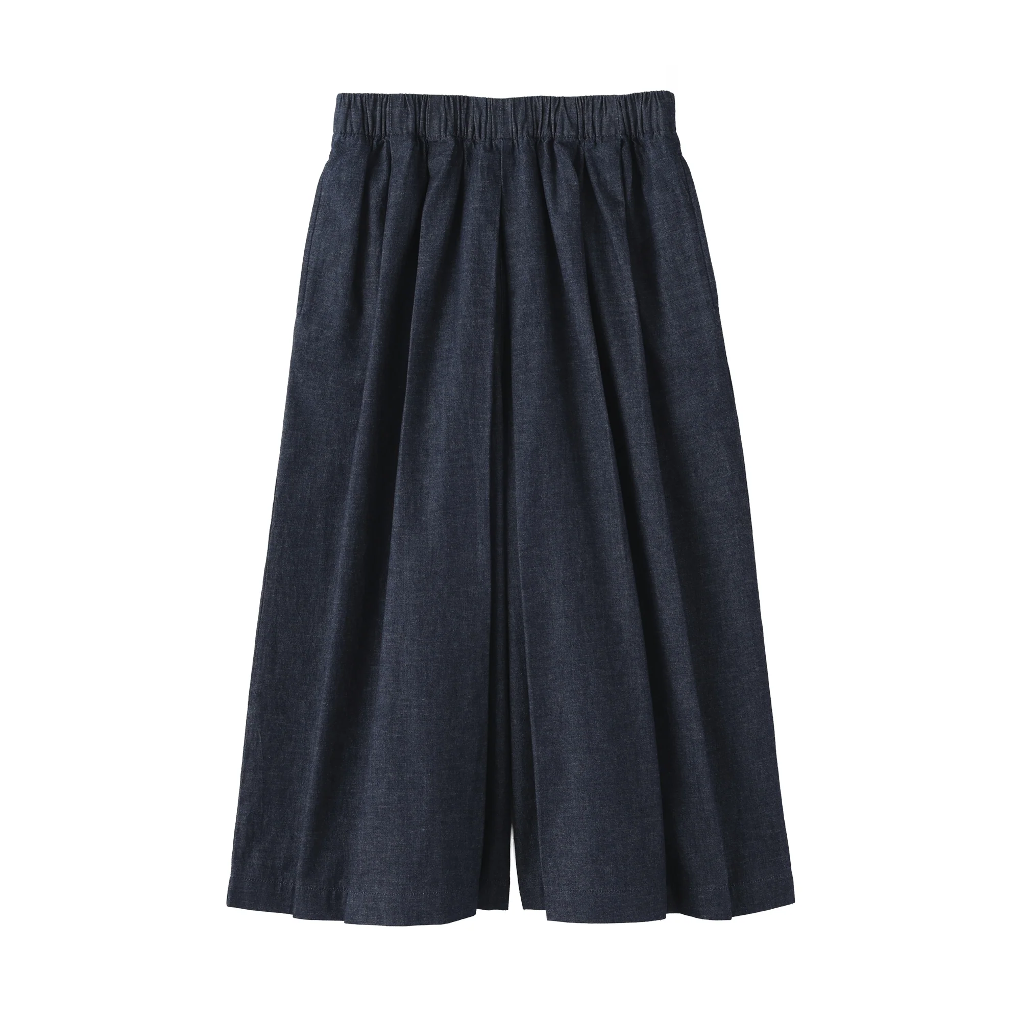 Kapok Blend Denim Skirt Pants - Image 2