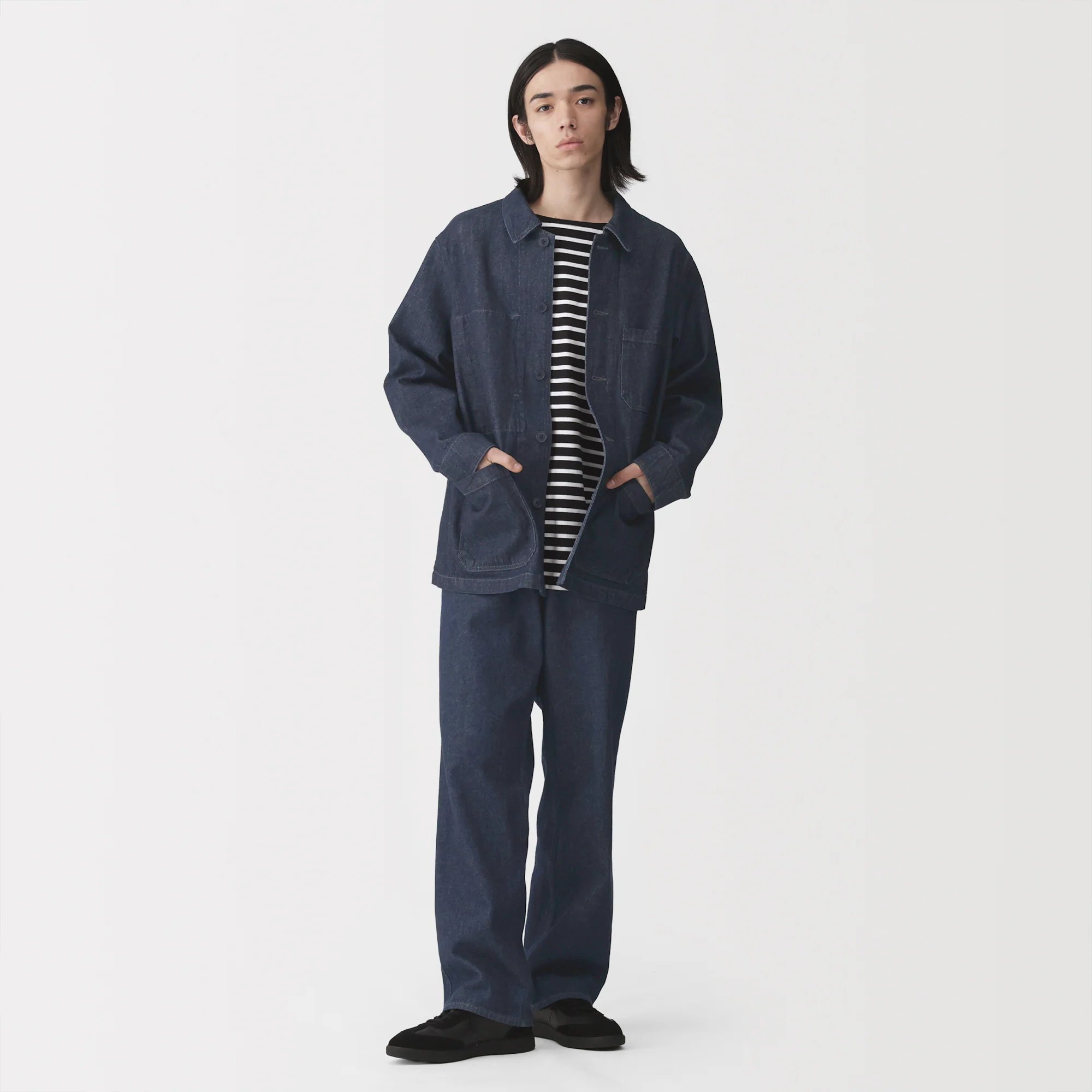 Kapok Blend Denim Wide Pants - Image 13