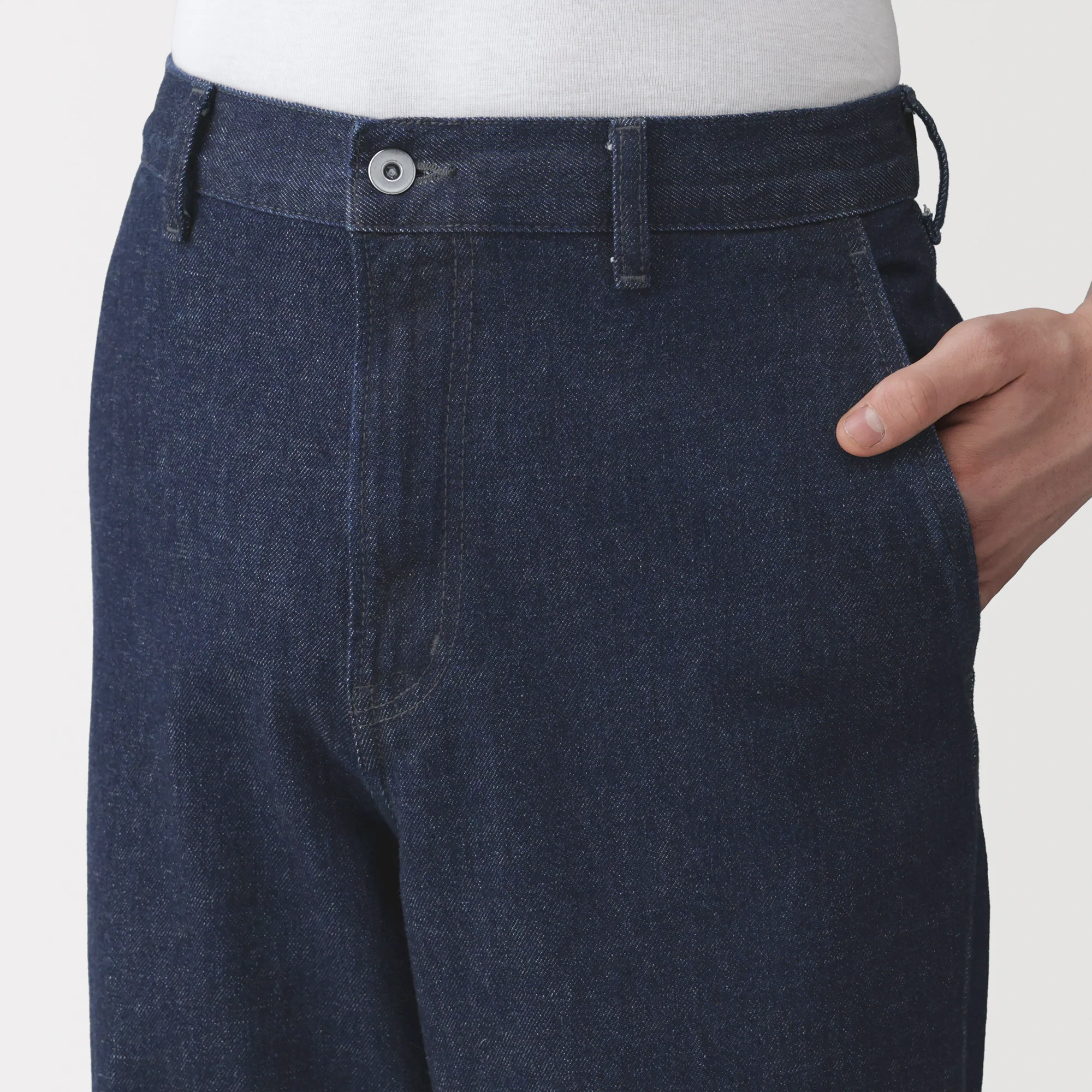 Kapok Blend Denim Wide Pants - Image 7