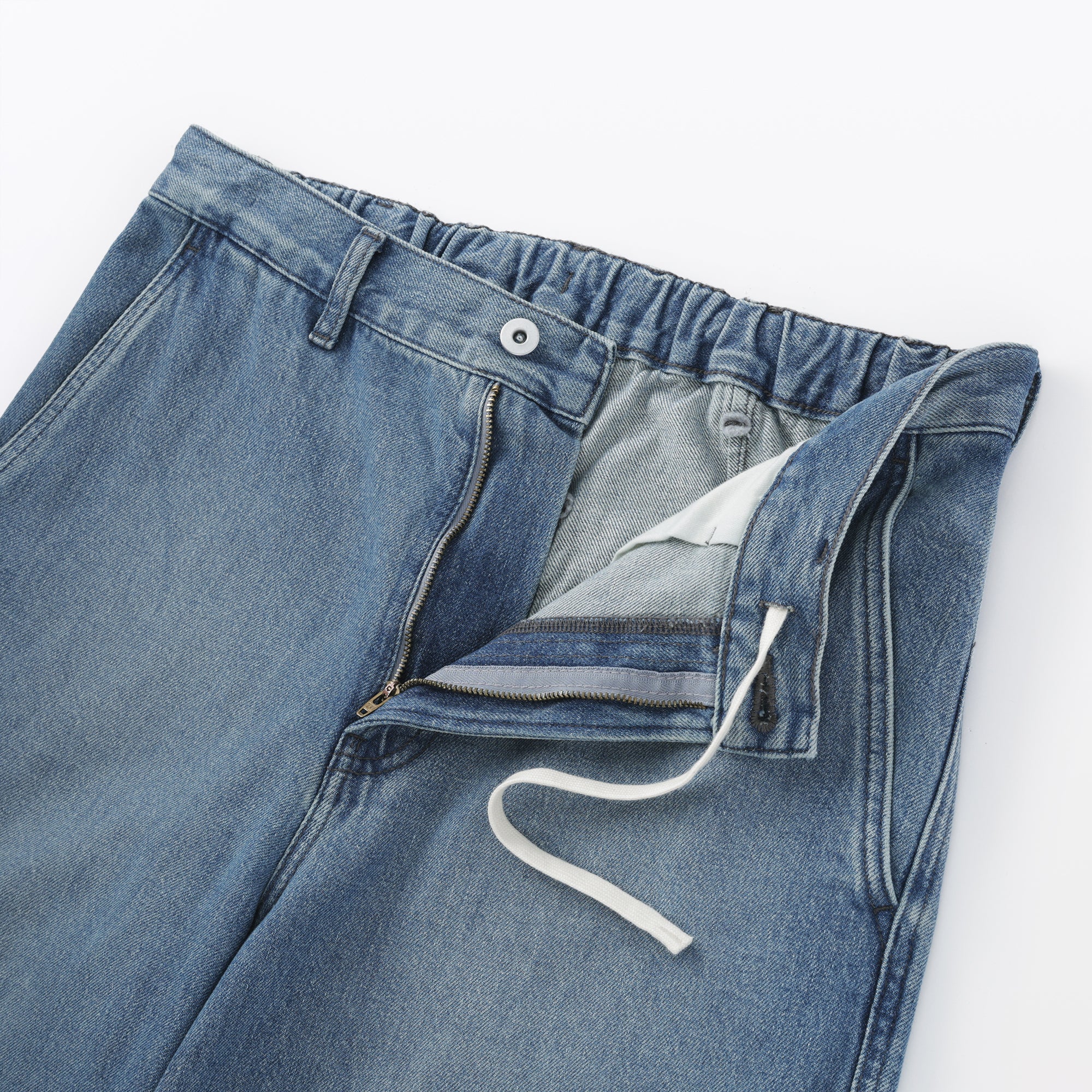 Kapok Blend Denim Wide Pants - Image 9