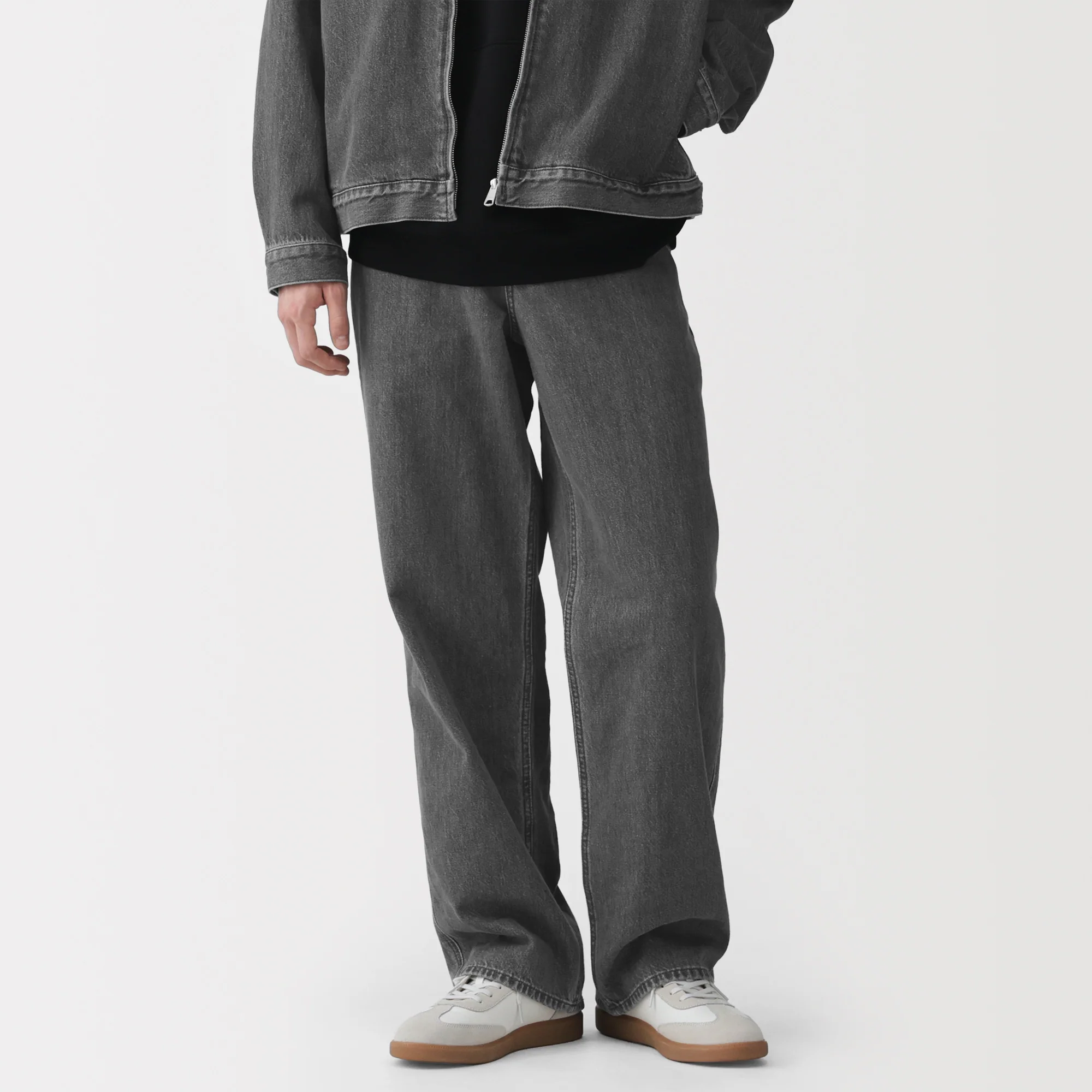 Kapok Blend Denim Wide Pants - Image 3
