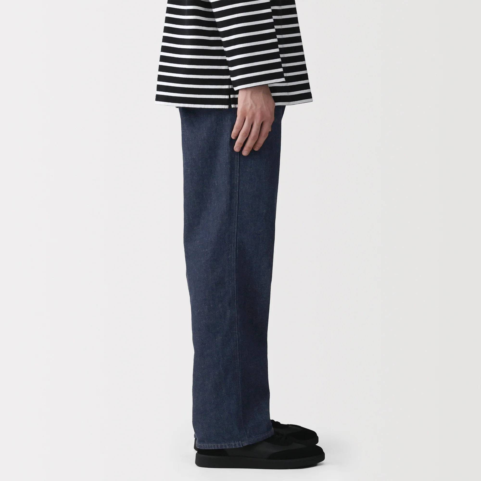 Kapok Blend Denim Wide Pants - Image 5