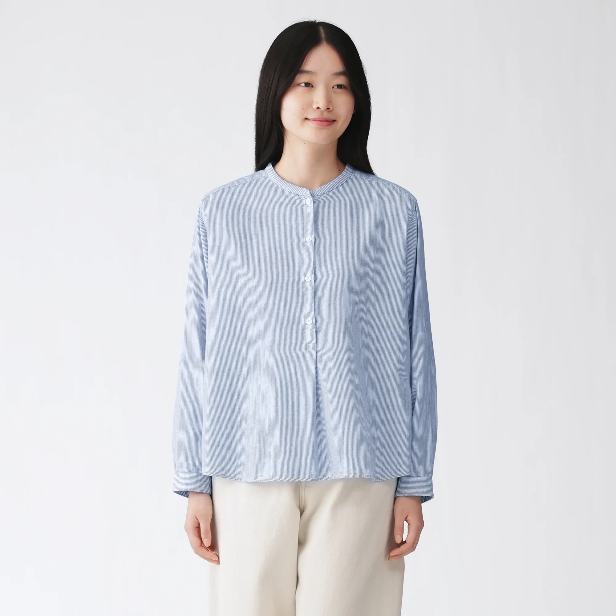 Kapok Blend Double Gauze Blouse - Image 12