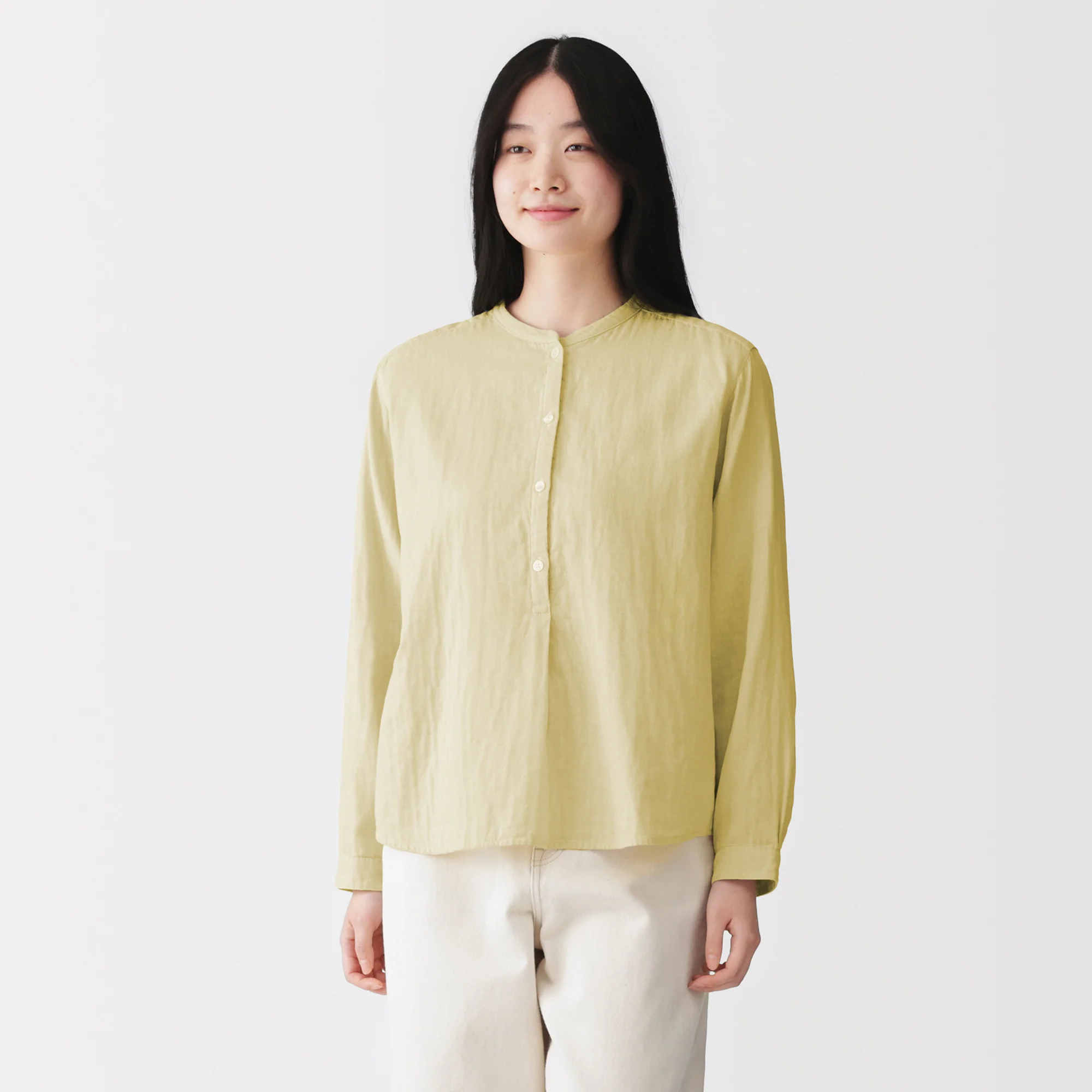Kapok Blend Double Gauze Blouse - Image 3
