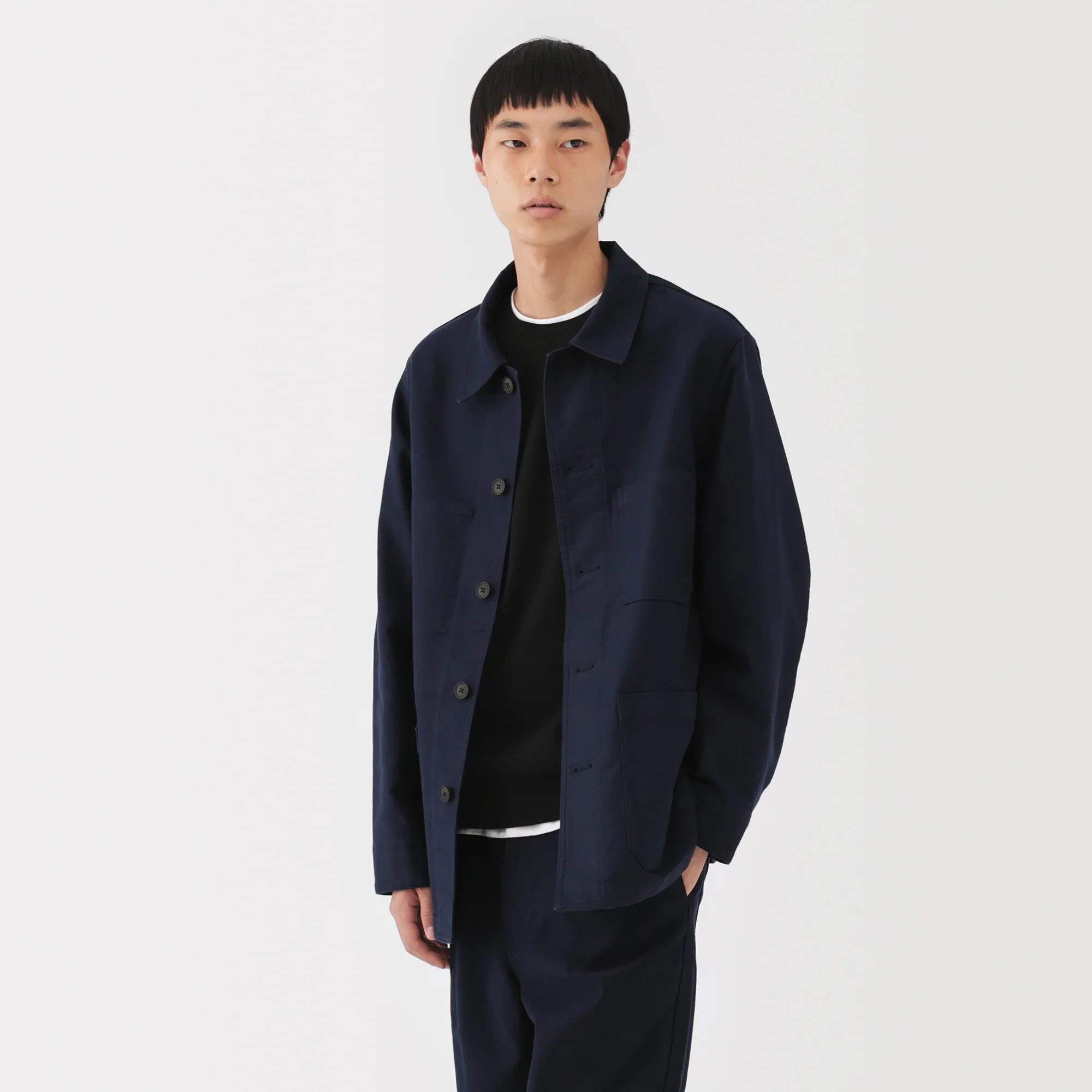 Kapok Blend Moleskin Coverall Jacket - Image 12