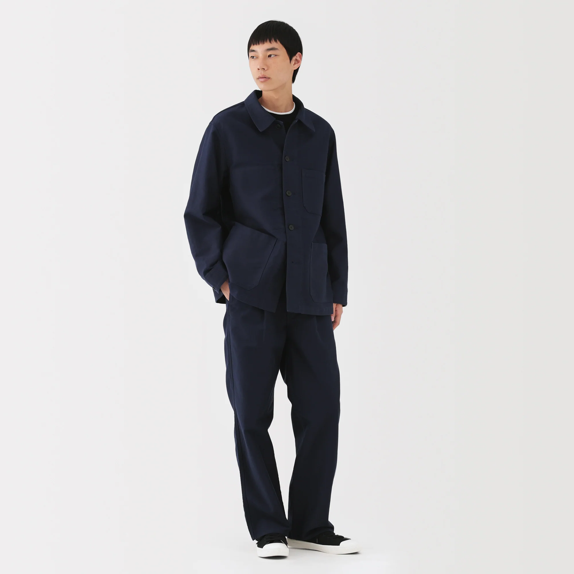 Kapok Blend Moleskin Coverall Jacket - Image 13