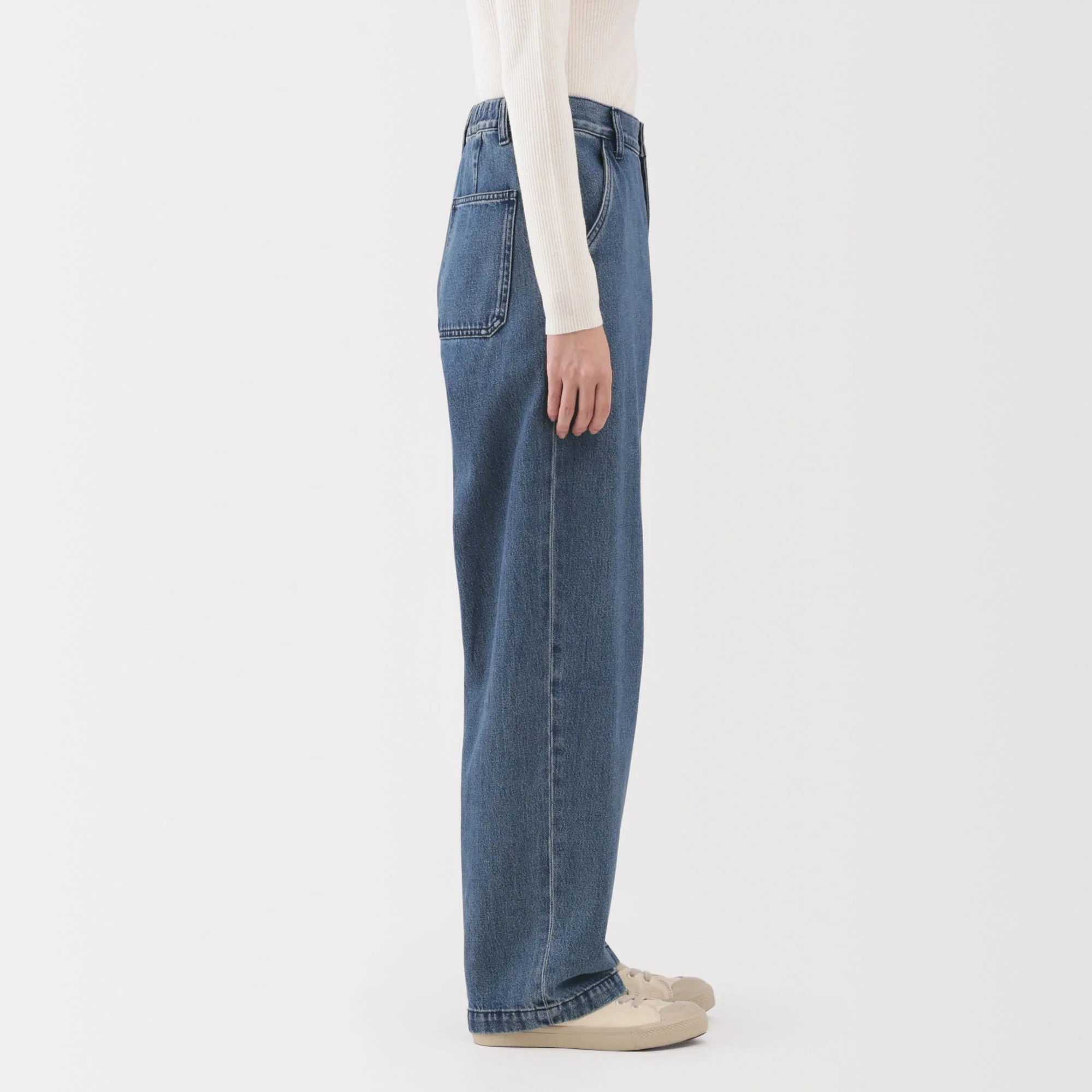 Kapok Denim Wide Tapered Pants - Image 14