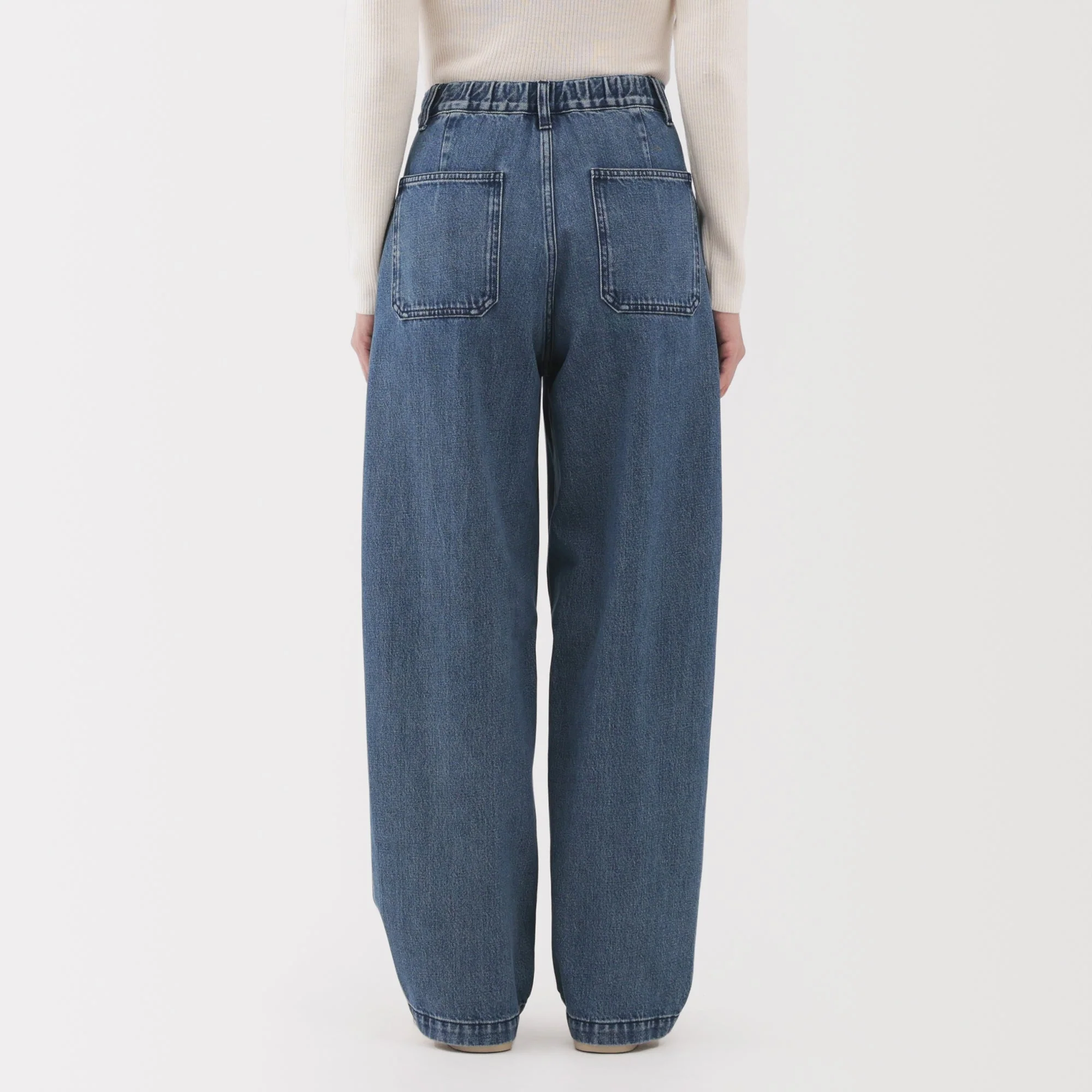 Kapok Denim Wide Tapered Pants - Image 6