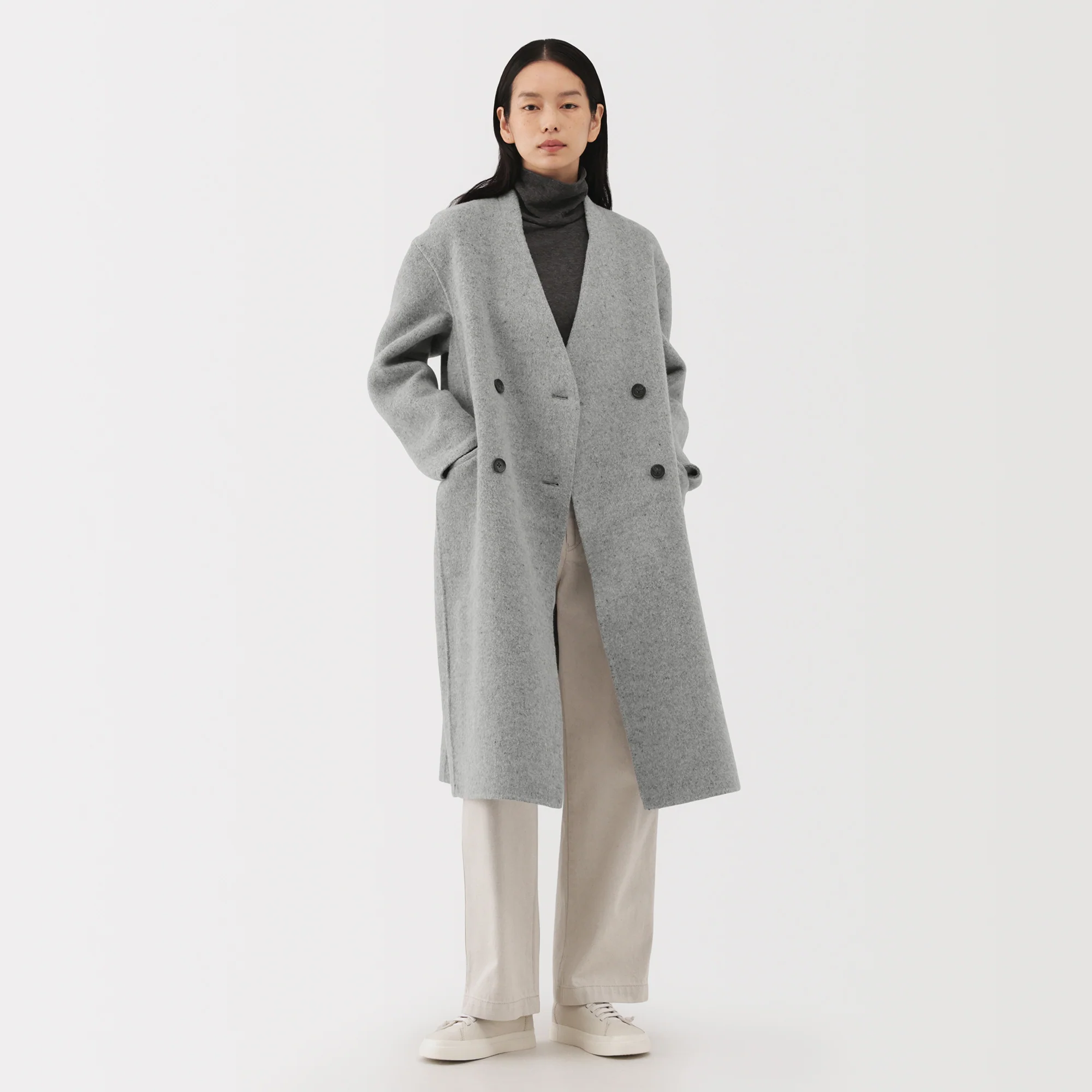 Labo Cashmere Mix Double Breasted Coat