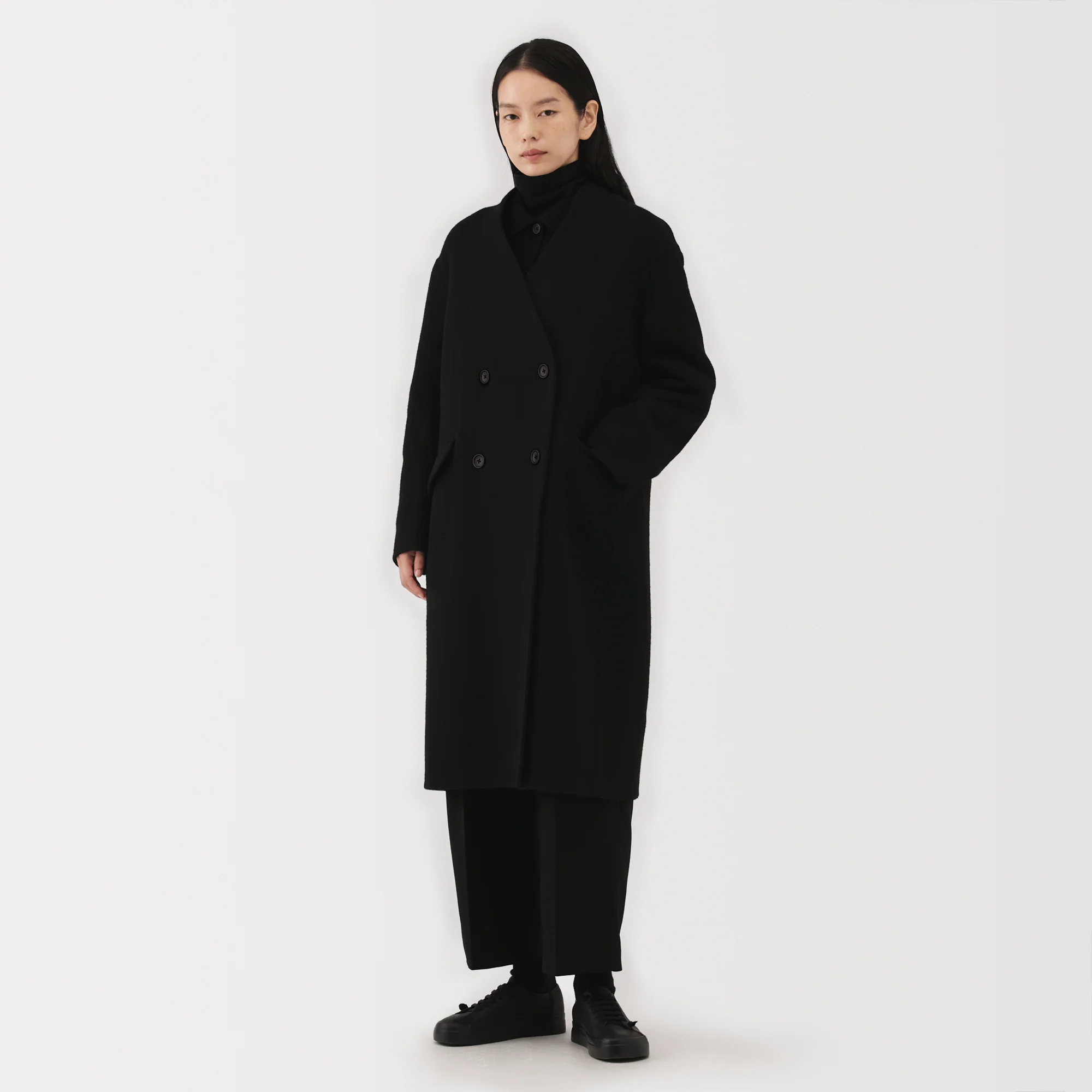 Labo Cashmere Mix Double Breasted Coat - Image 12