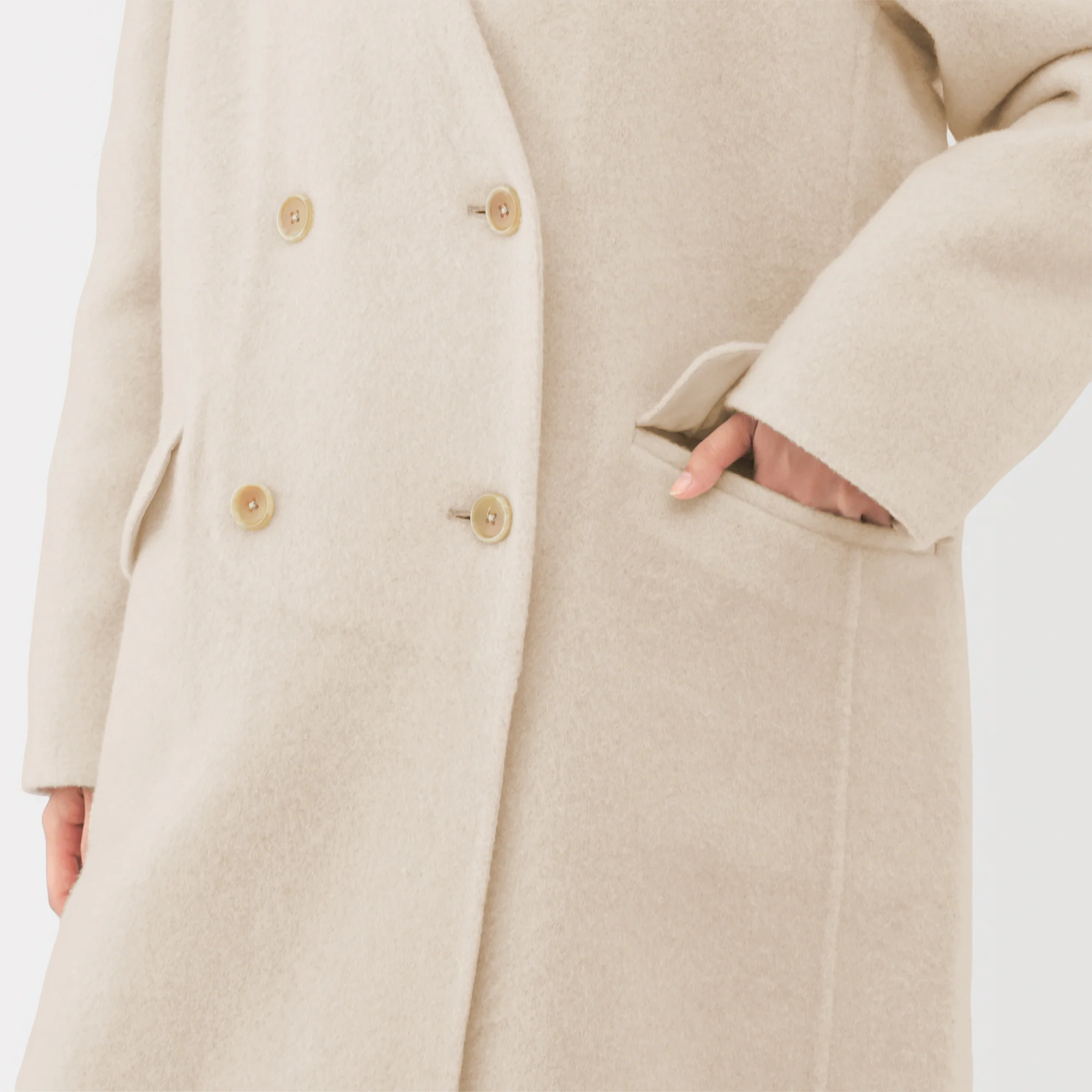 Labo Cashmere Mix Double Breasted Coat - Image 17