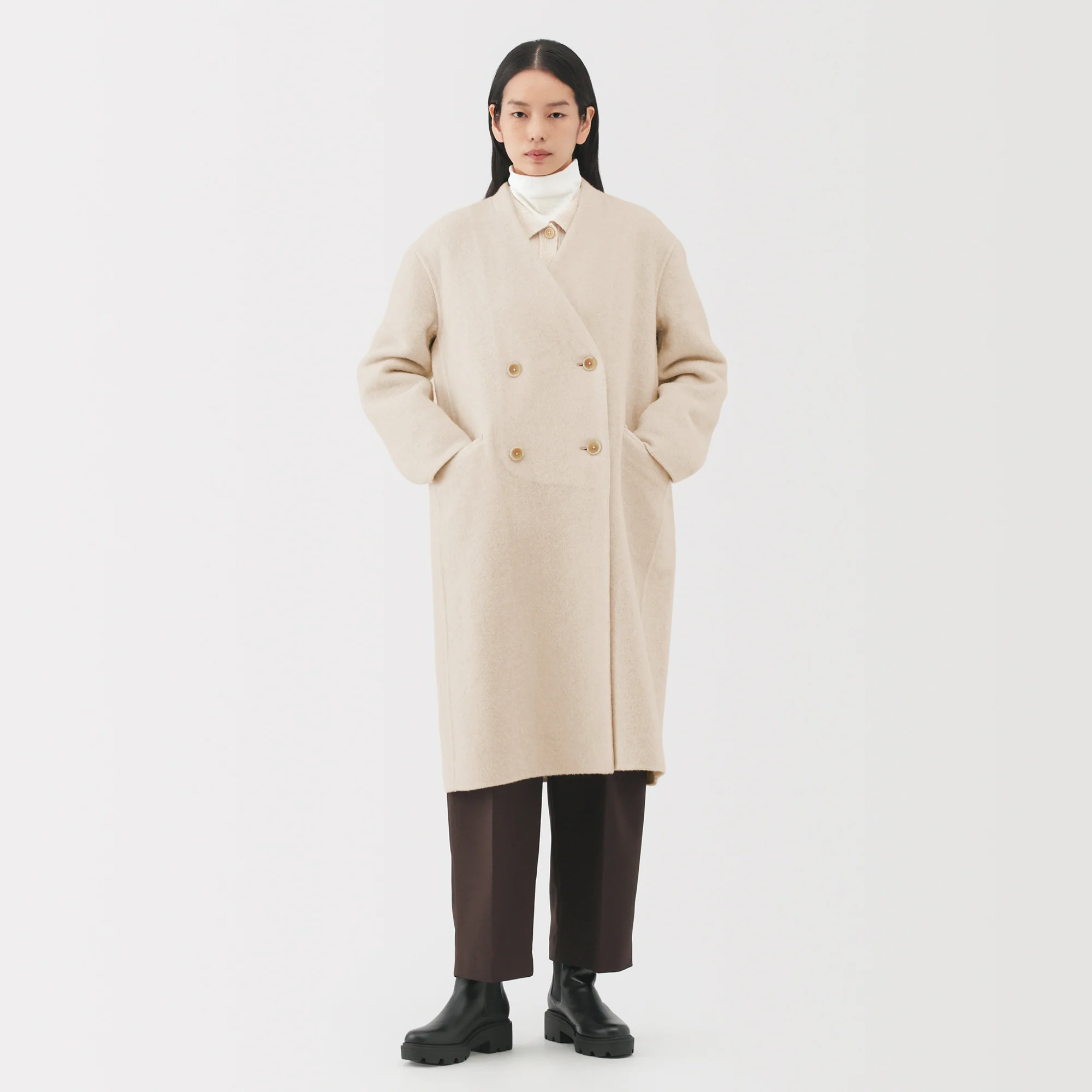 Labo Cashmere Mix Double Breasted Coat - Image 21