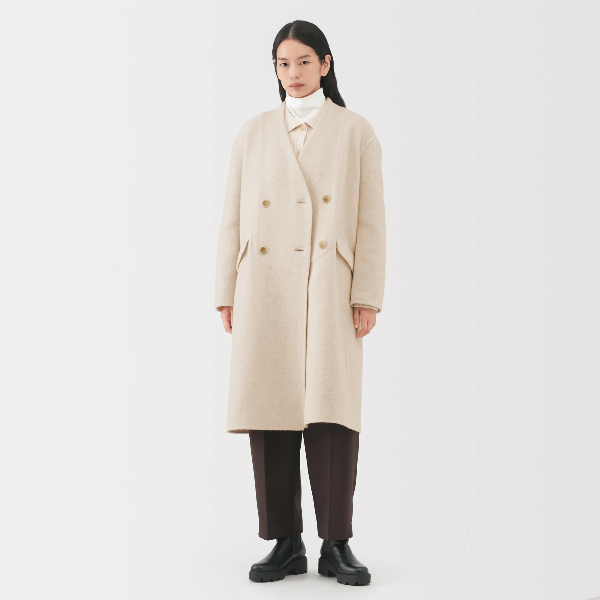 Labo Cashmere Mix Double Breasted Coat - Image 22