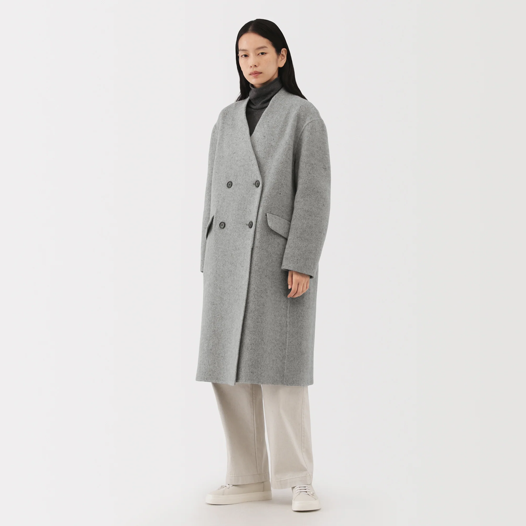 Labo Cashmere Mix Double Breasted Coat - Image 4