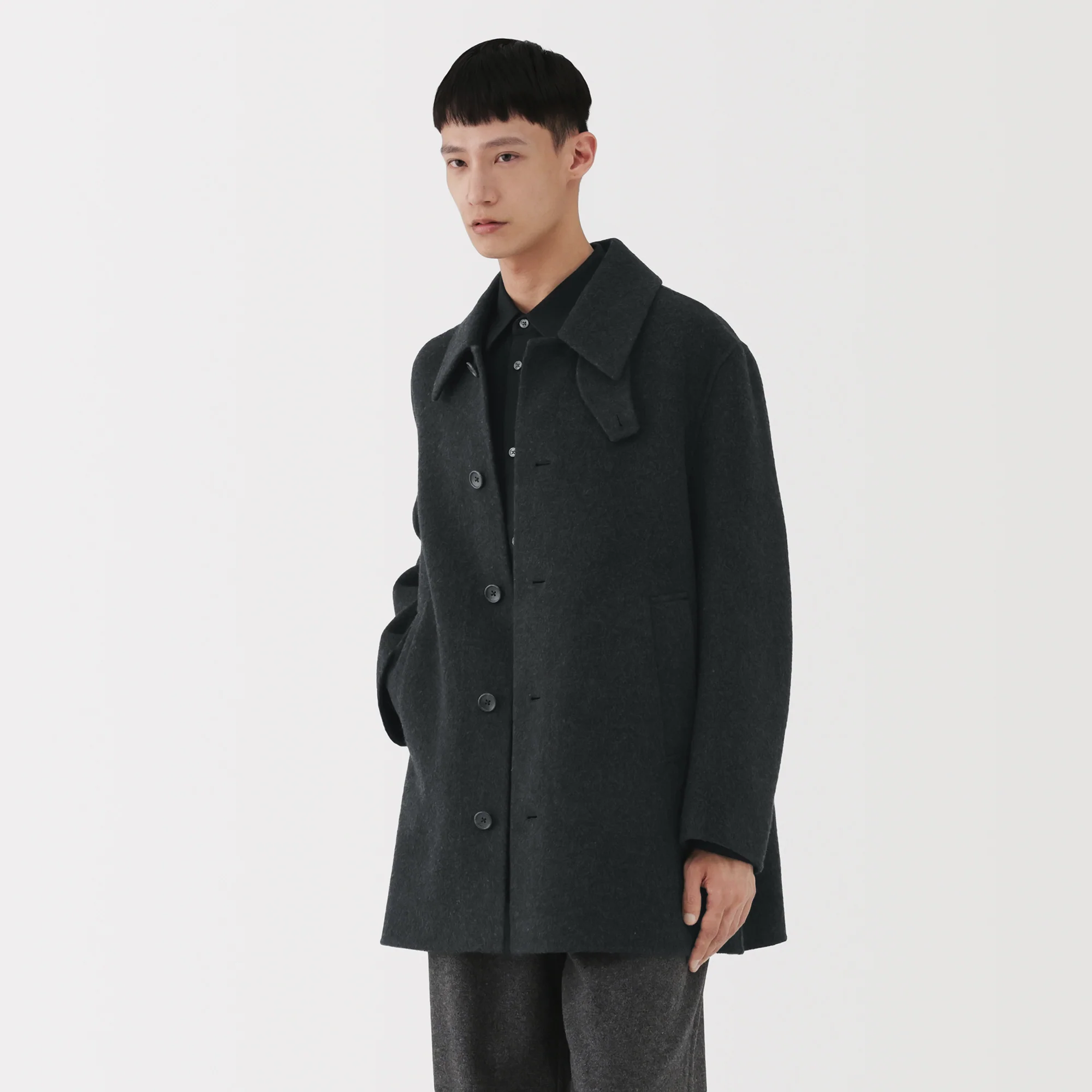 Labo Cashmere Mix Soutien Collar Coat - Image 13