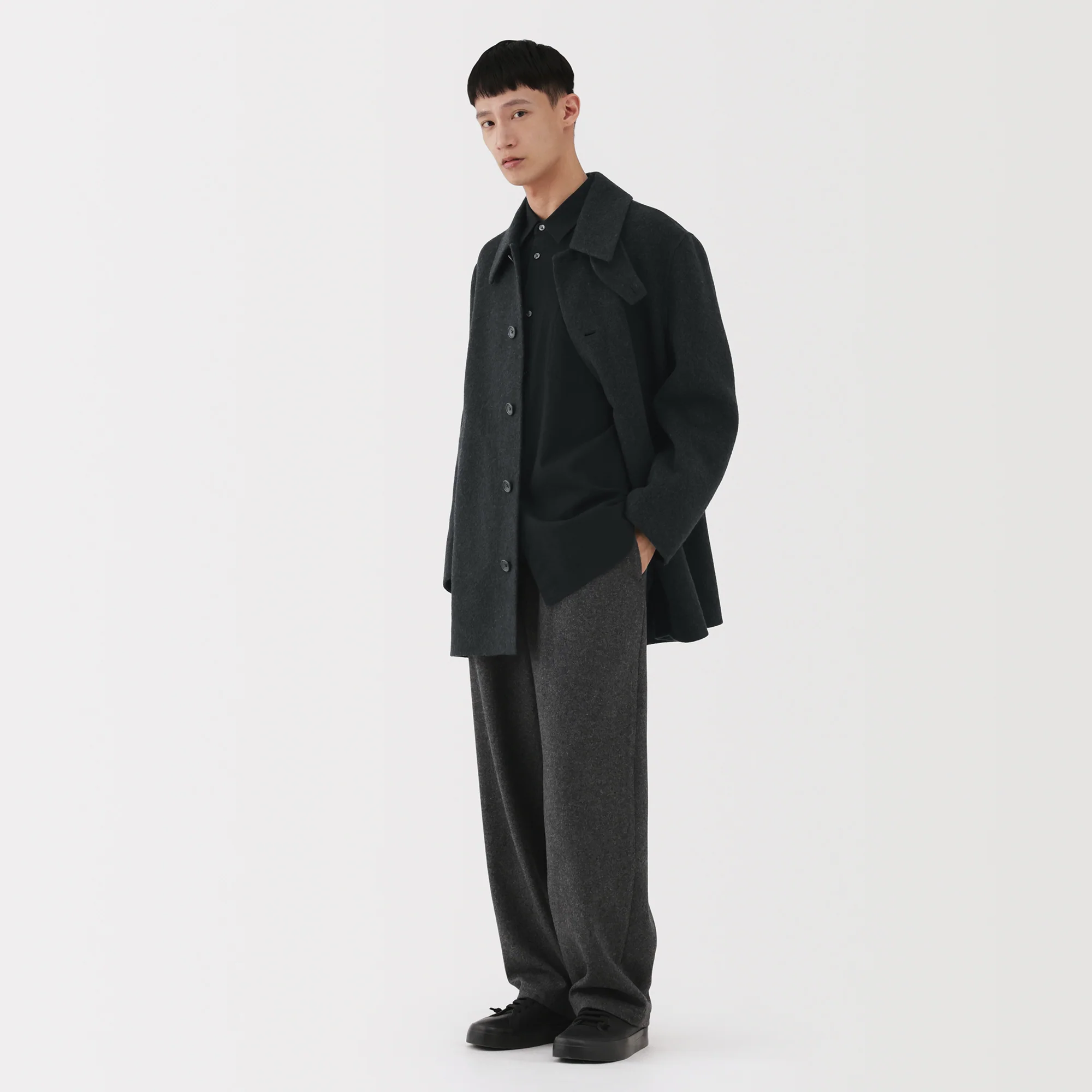 Labo Cashmere Mix Soutien Collar Coat - Image 14