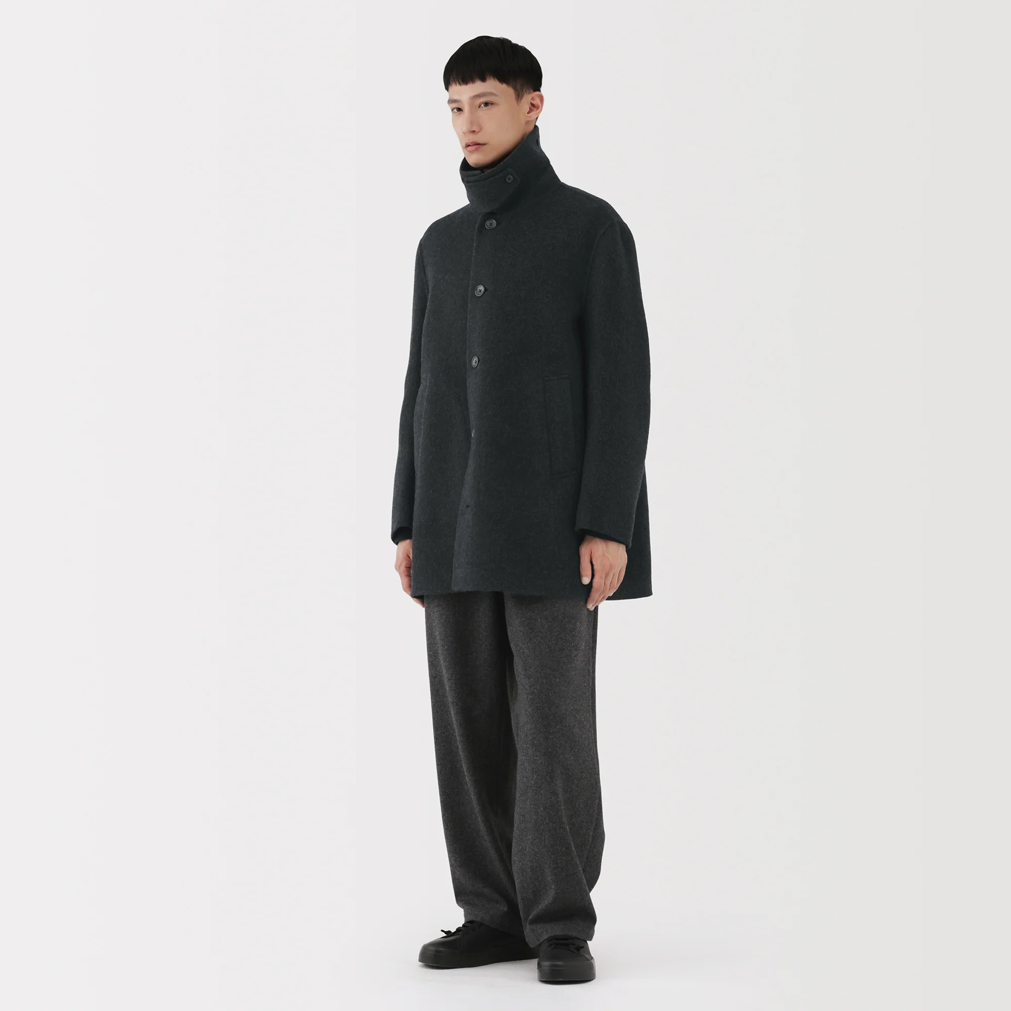 Labo Cashmere Mix Soutien Collar Coat - Image 20