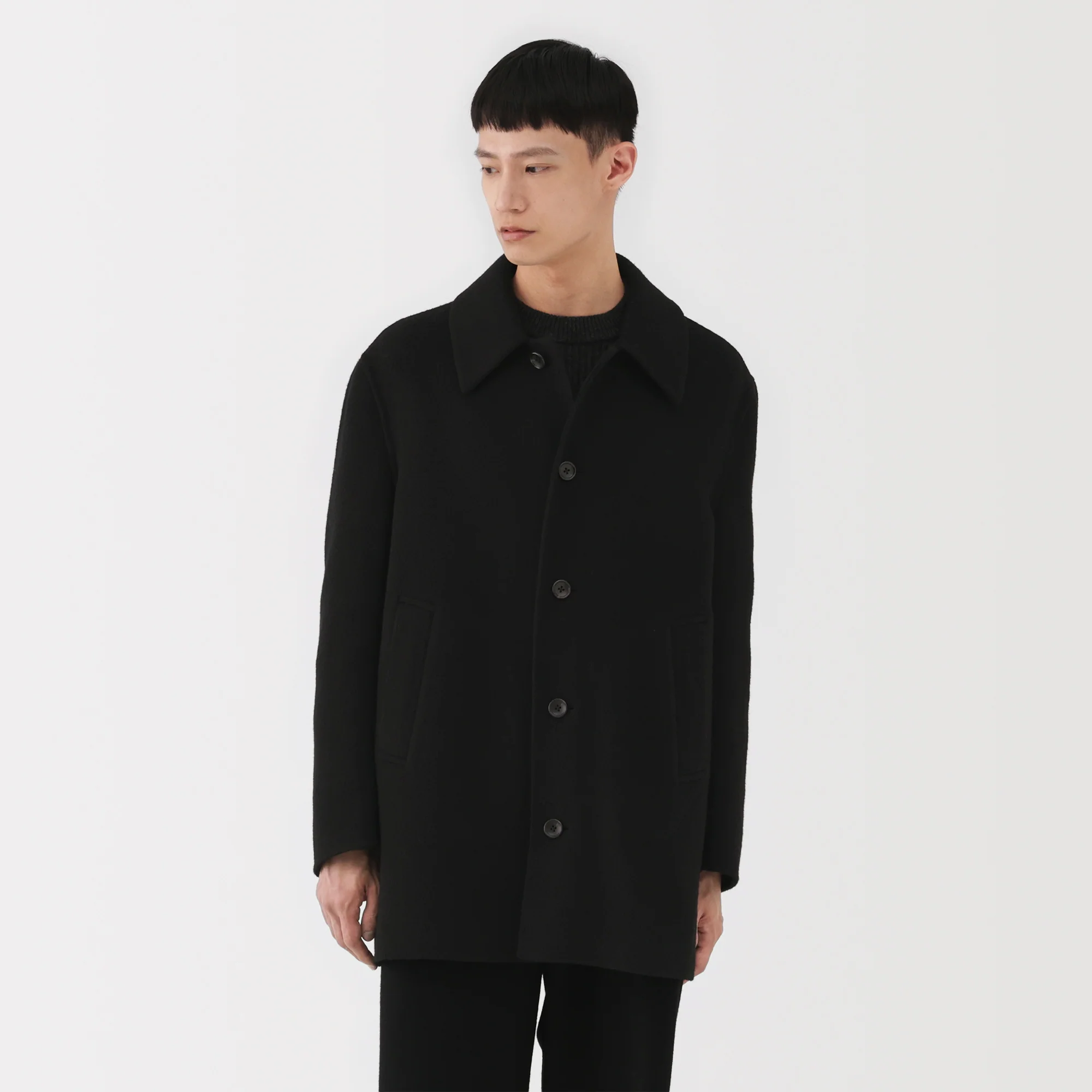 Labo Cashmere Mix Soutien Collar Coat - Image 24