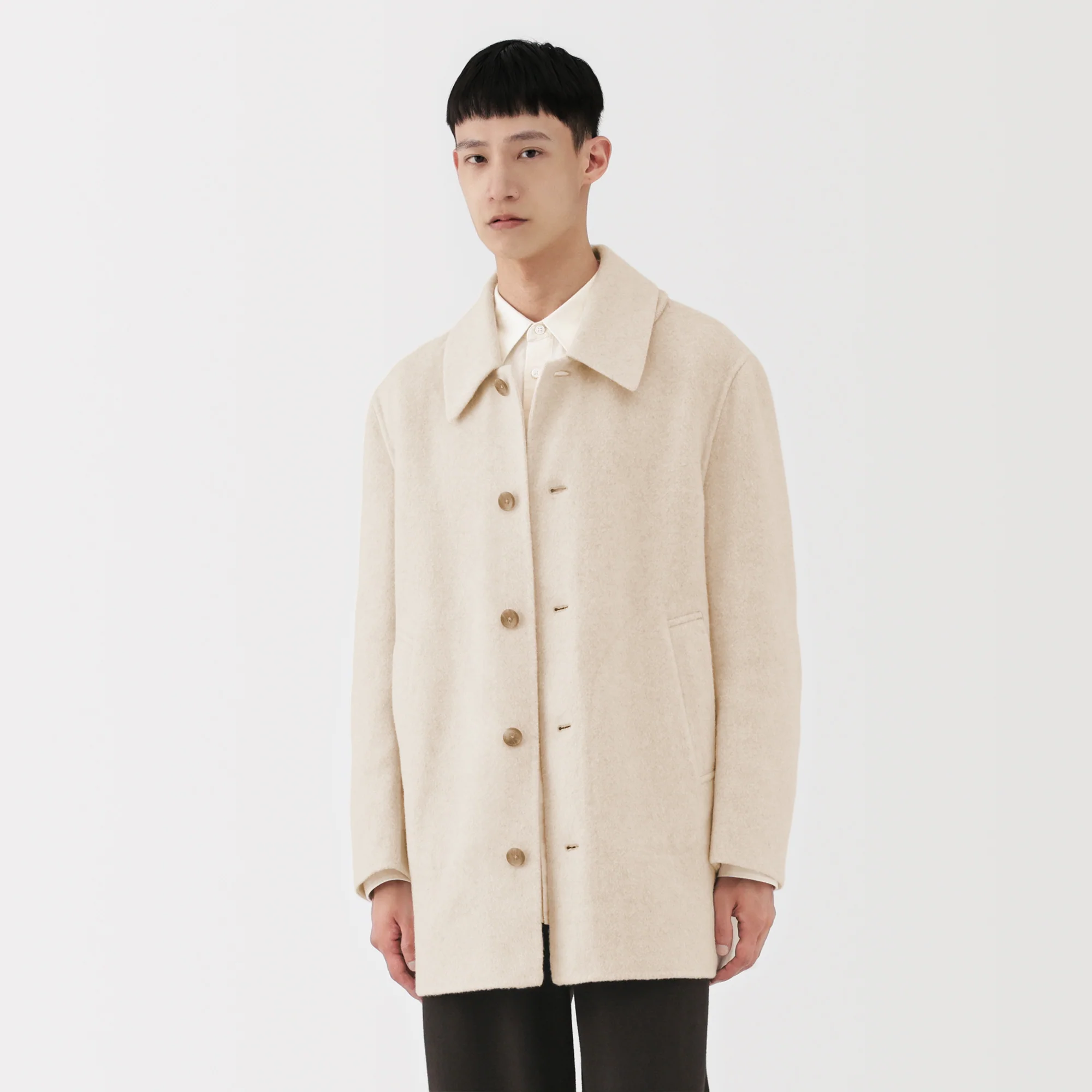 Labo Cashmere Mix Soutien Collar Coat - Image 3