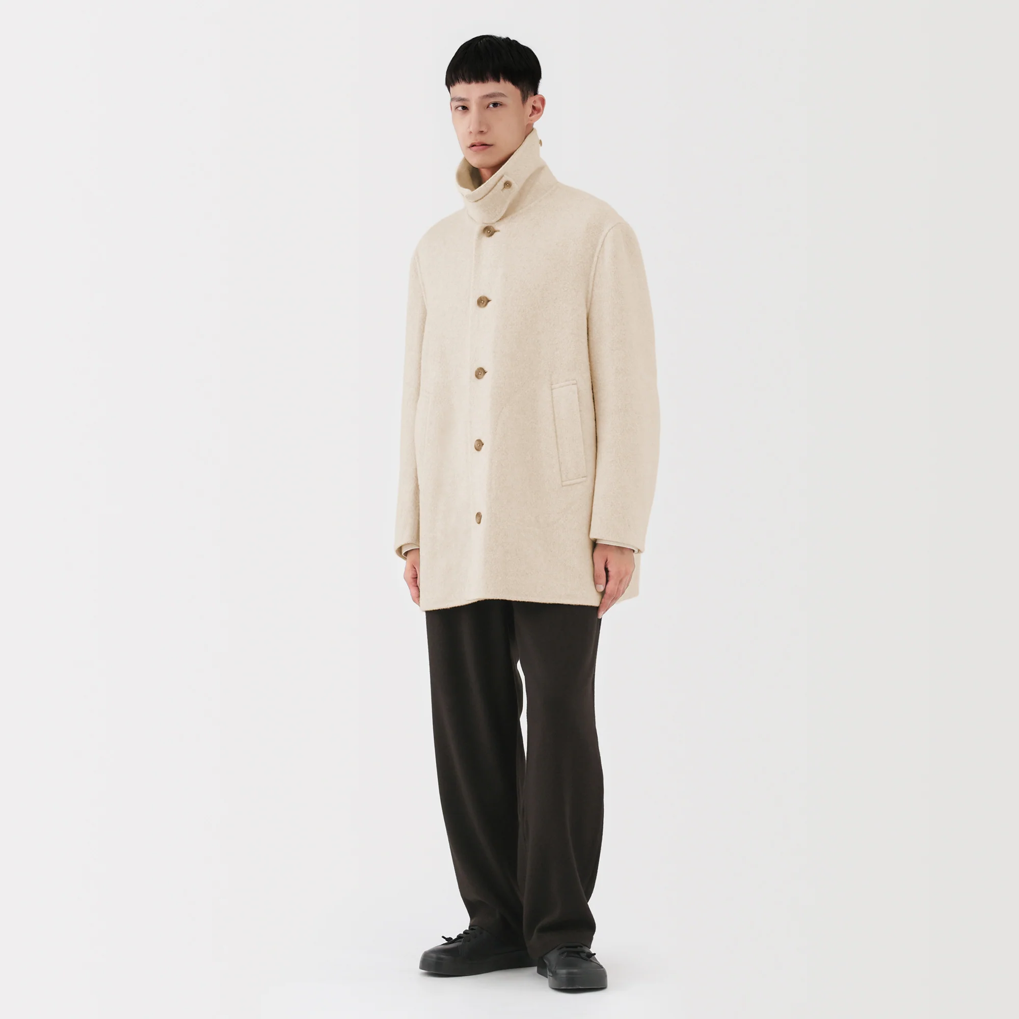 Labo Cashmere Mix Soutien Collar Coat - Image 4