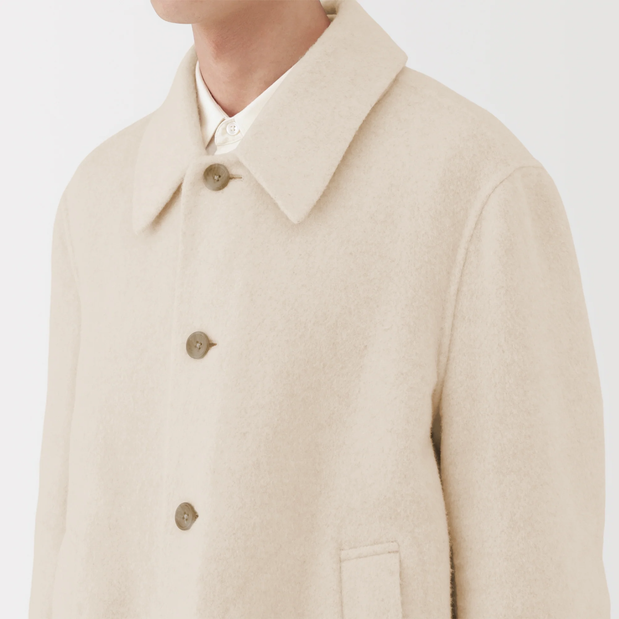 Labo Cashmere Mix Soutien Collar Coat - Image 7