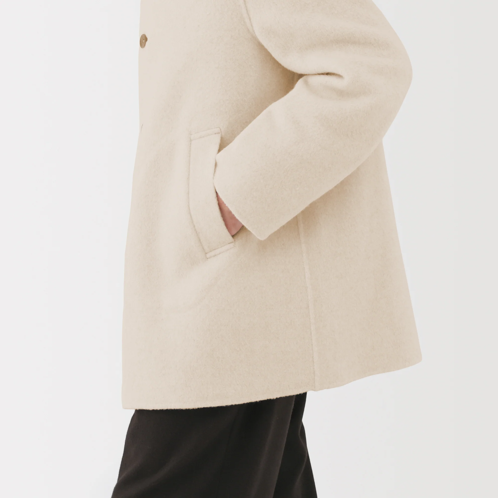 Labo Cashmere Mix Soutien Collar Coat - Image 9