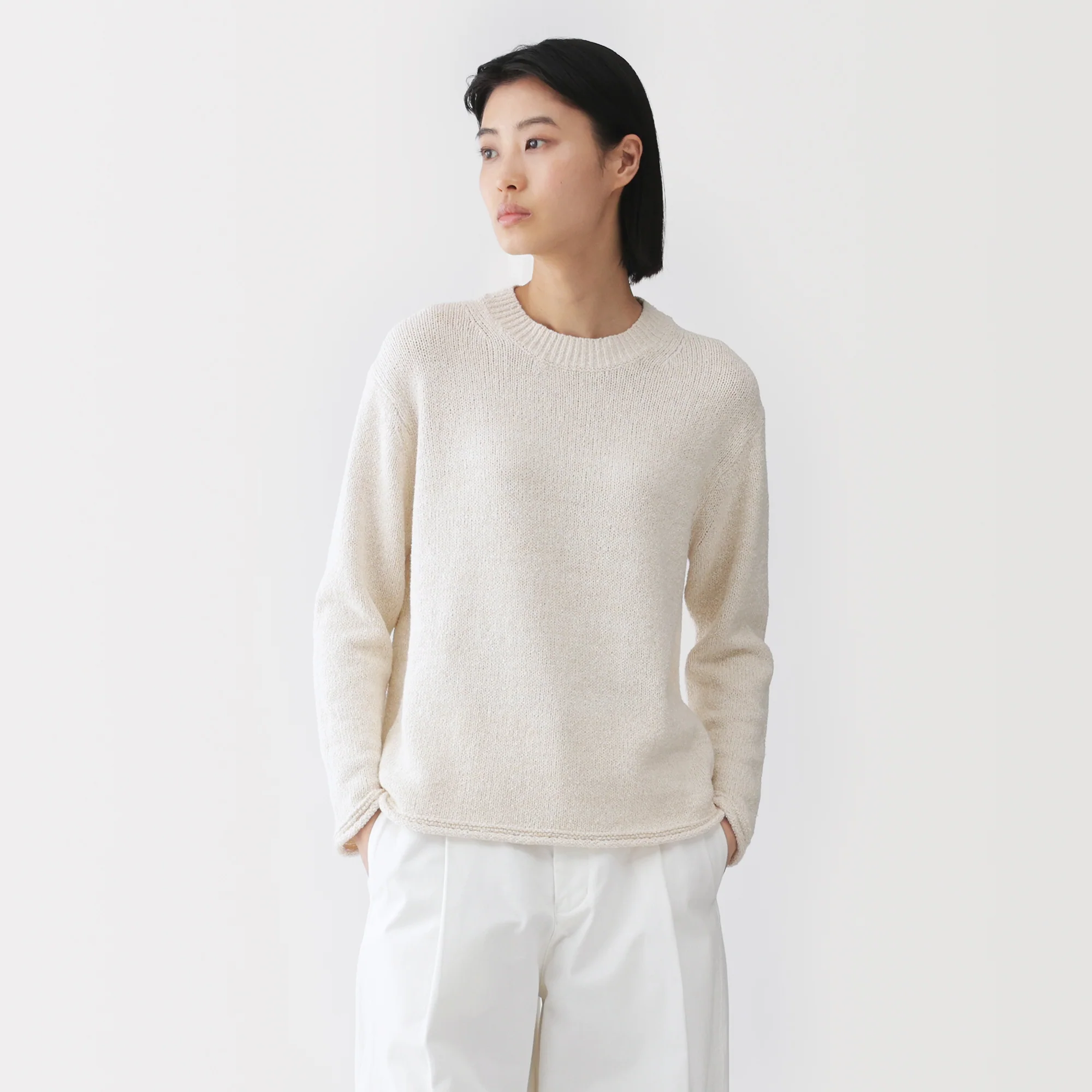 Labo Cotton Blend Loop Yarn Sweater - Image 3