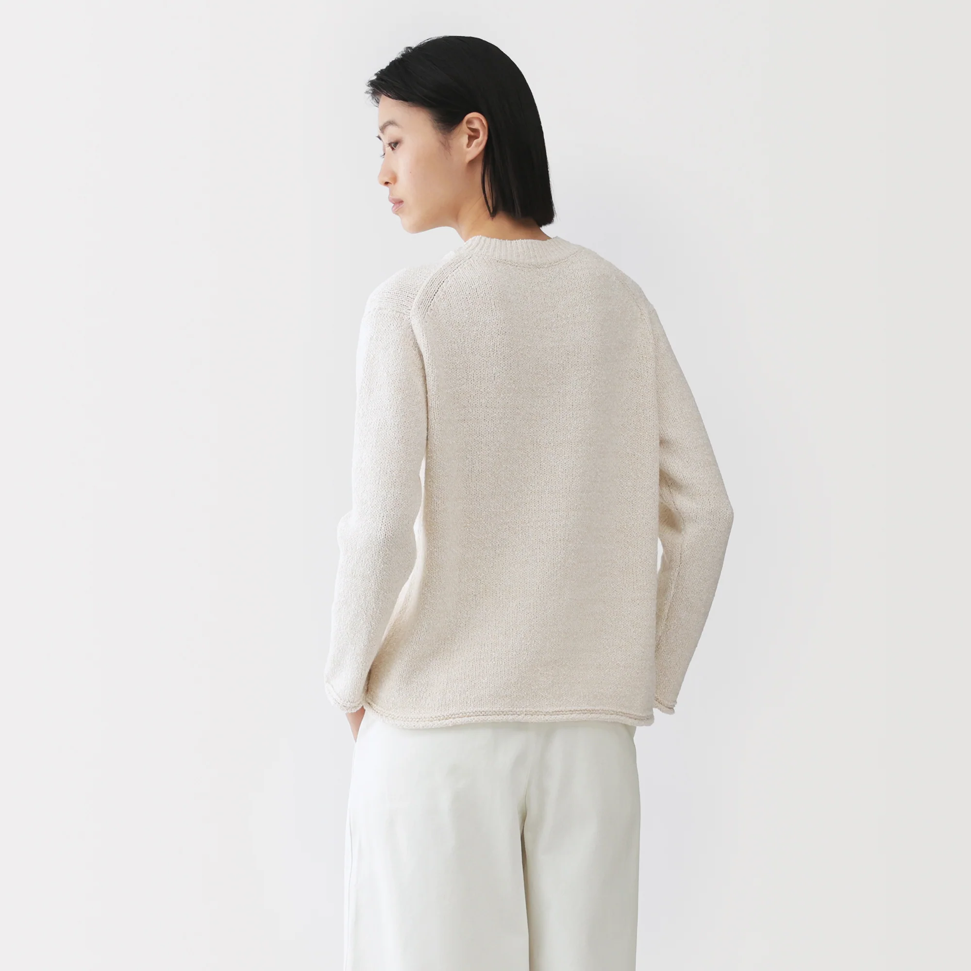 Labo Cotton Blend Loop Yarn Sweater - Image 6