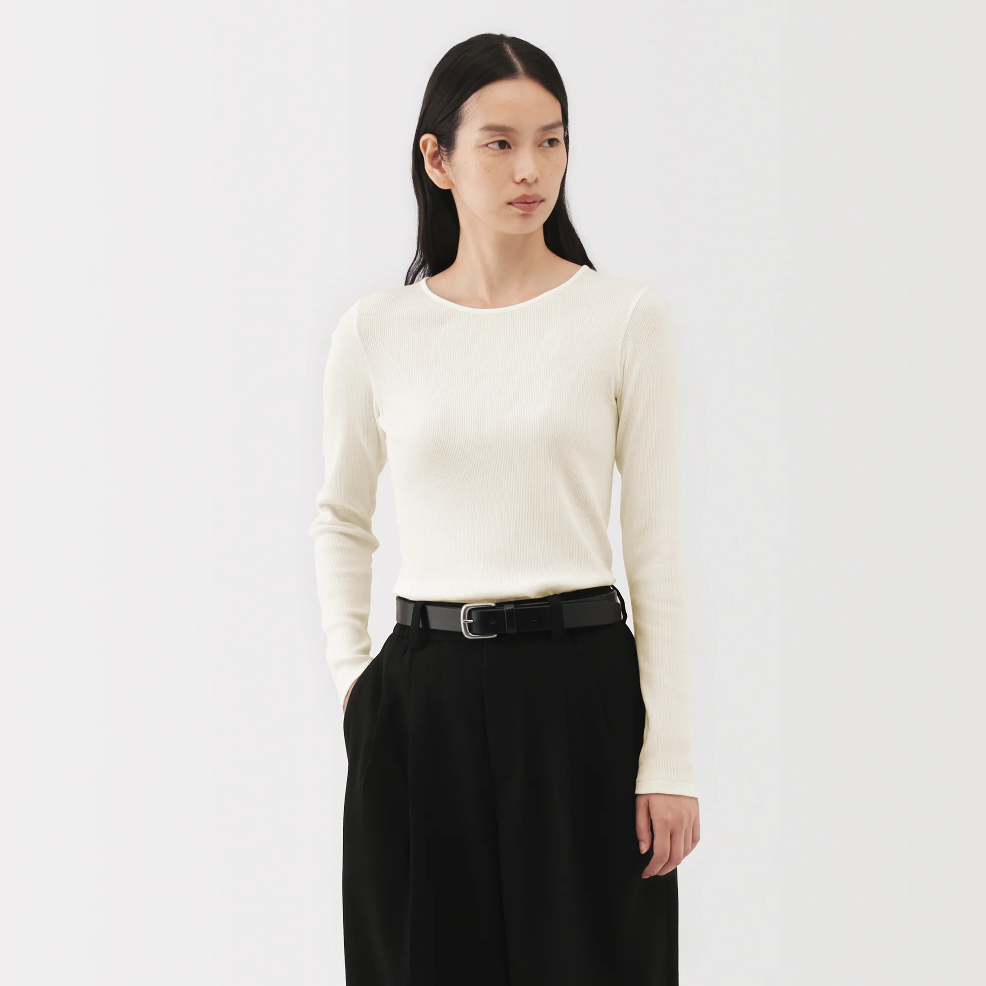 Labo Cotton Cashmere Ribbed T-Shirt - Image 4