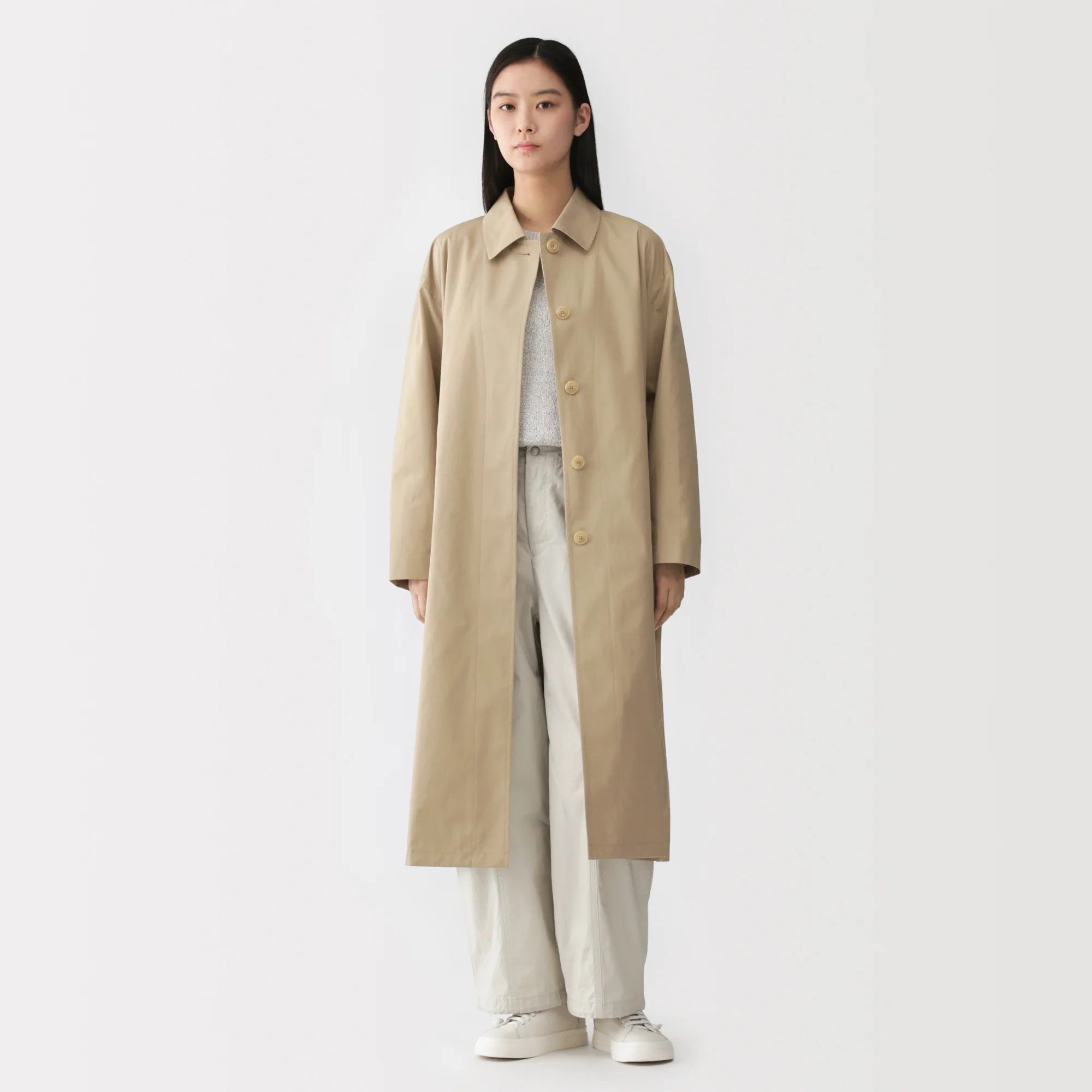 Labo Cotton Single Breasted Coat - Image 10