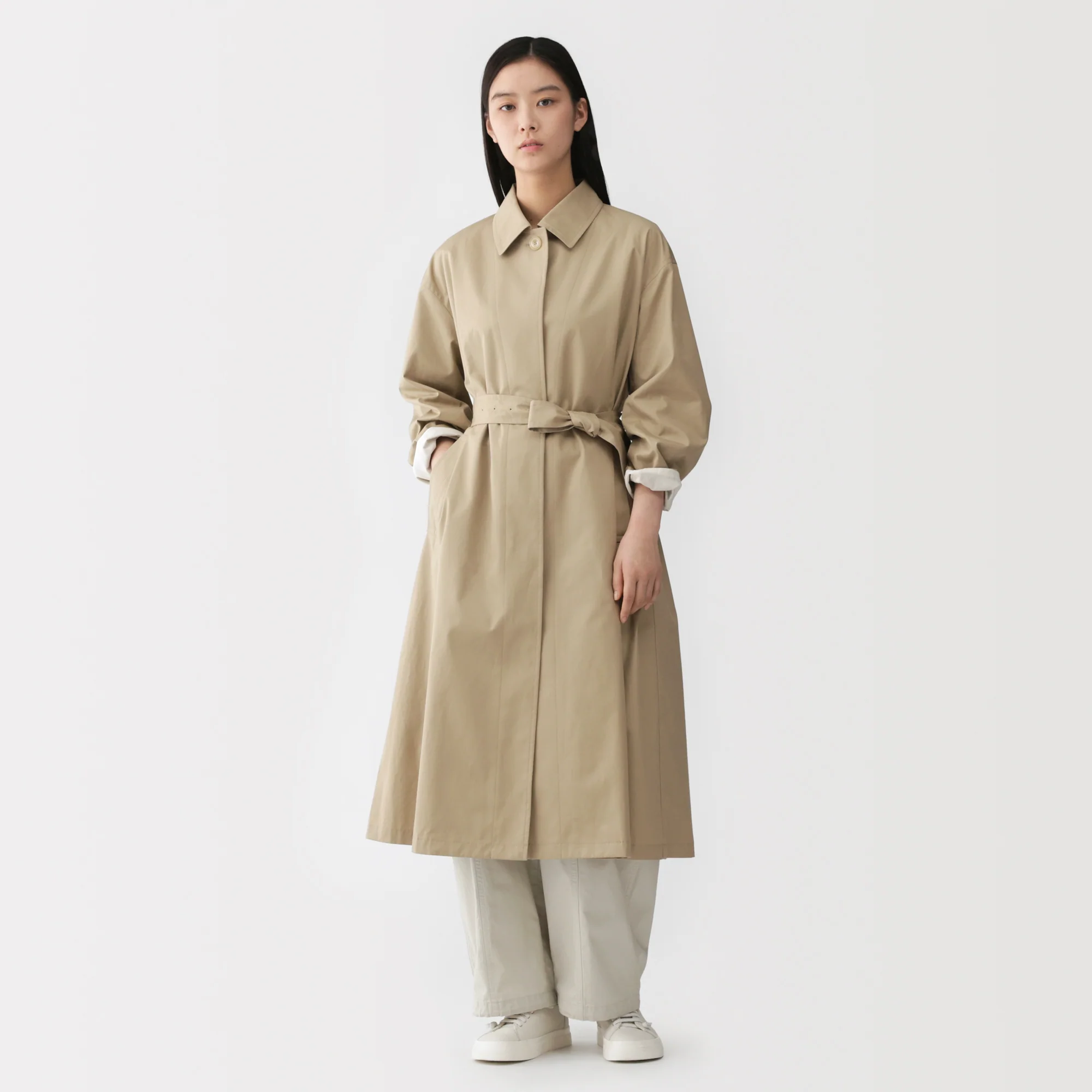 Labo Cotton Single Breasted Coat - Image 11