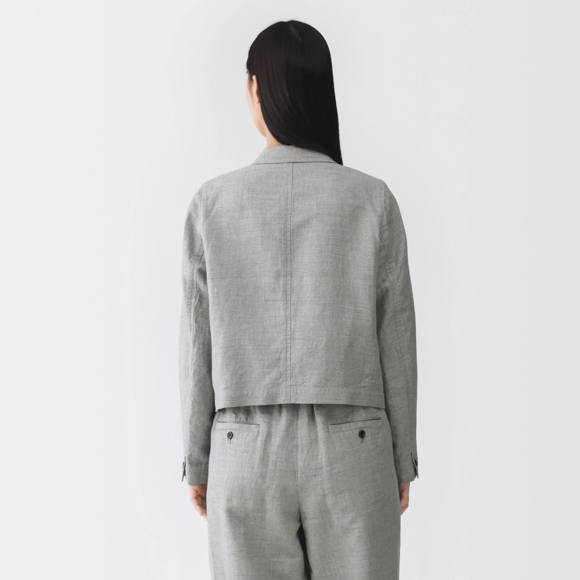 Labo Linen Cotton Herringbone Jacket - Image 6