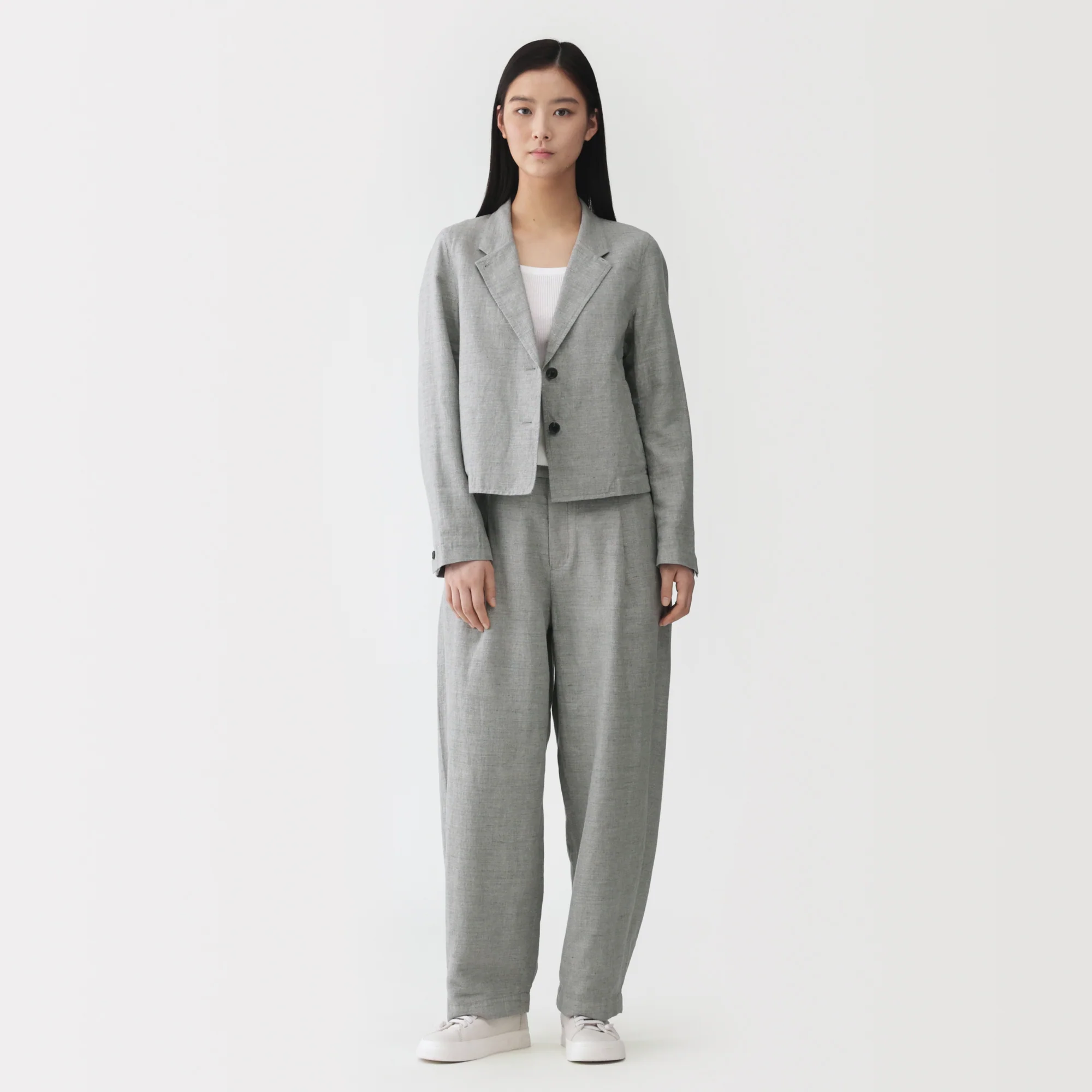 Labo Linen Cotton Herringbone Pants - Image 3