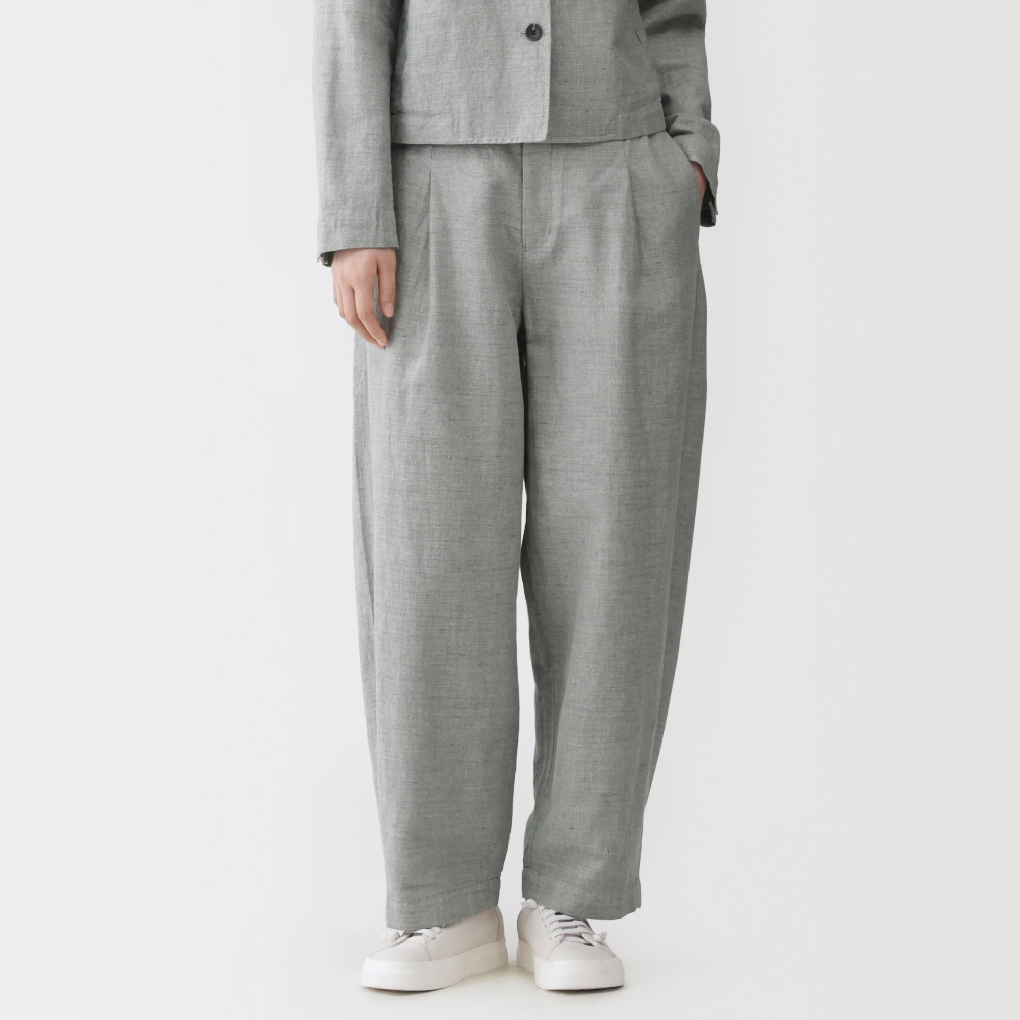 Labo Linen Cotton Herringbone Pants - Image 4