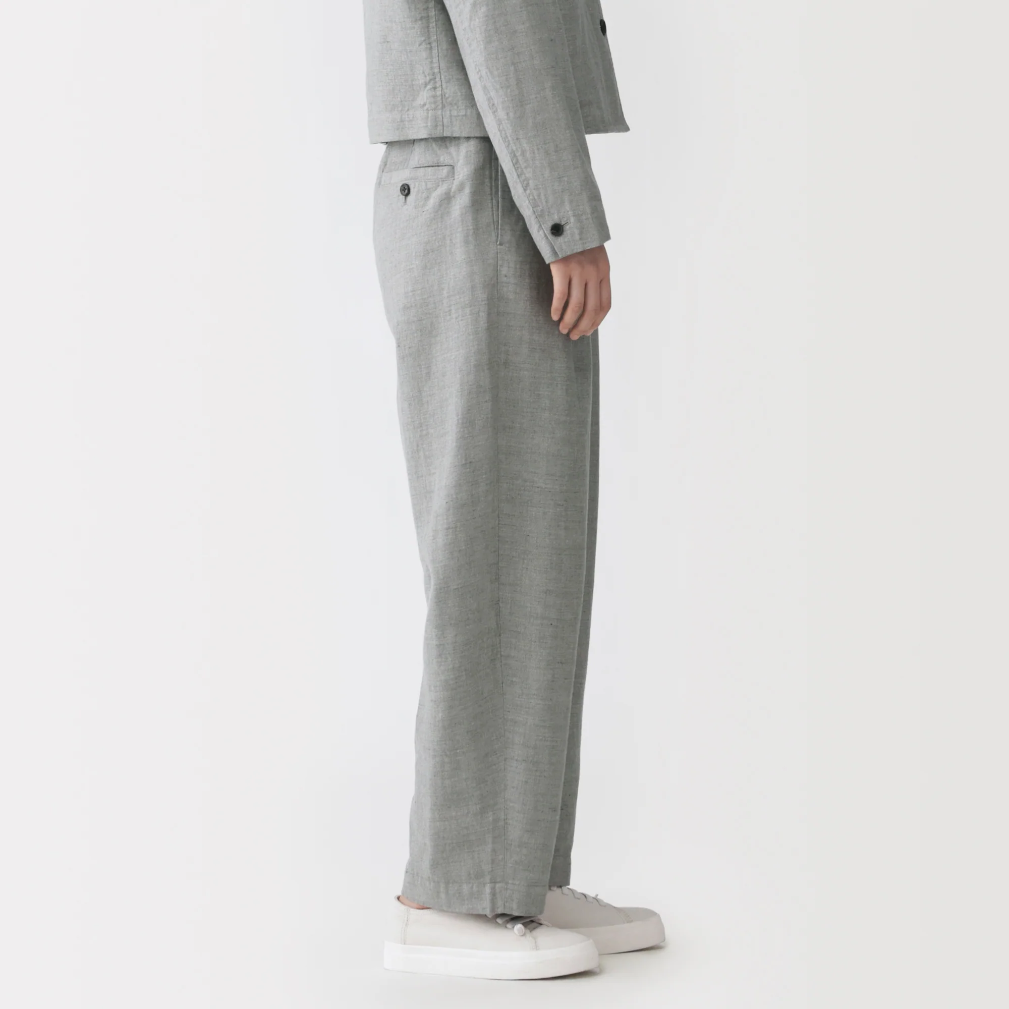 Labo Linen Cotton Herringbone Pants - Image 5