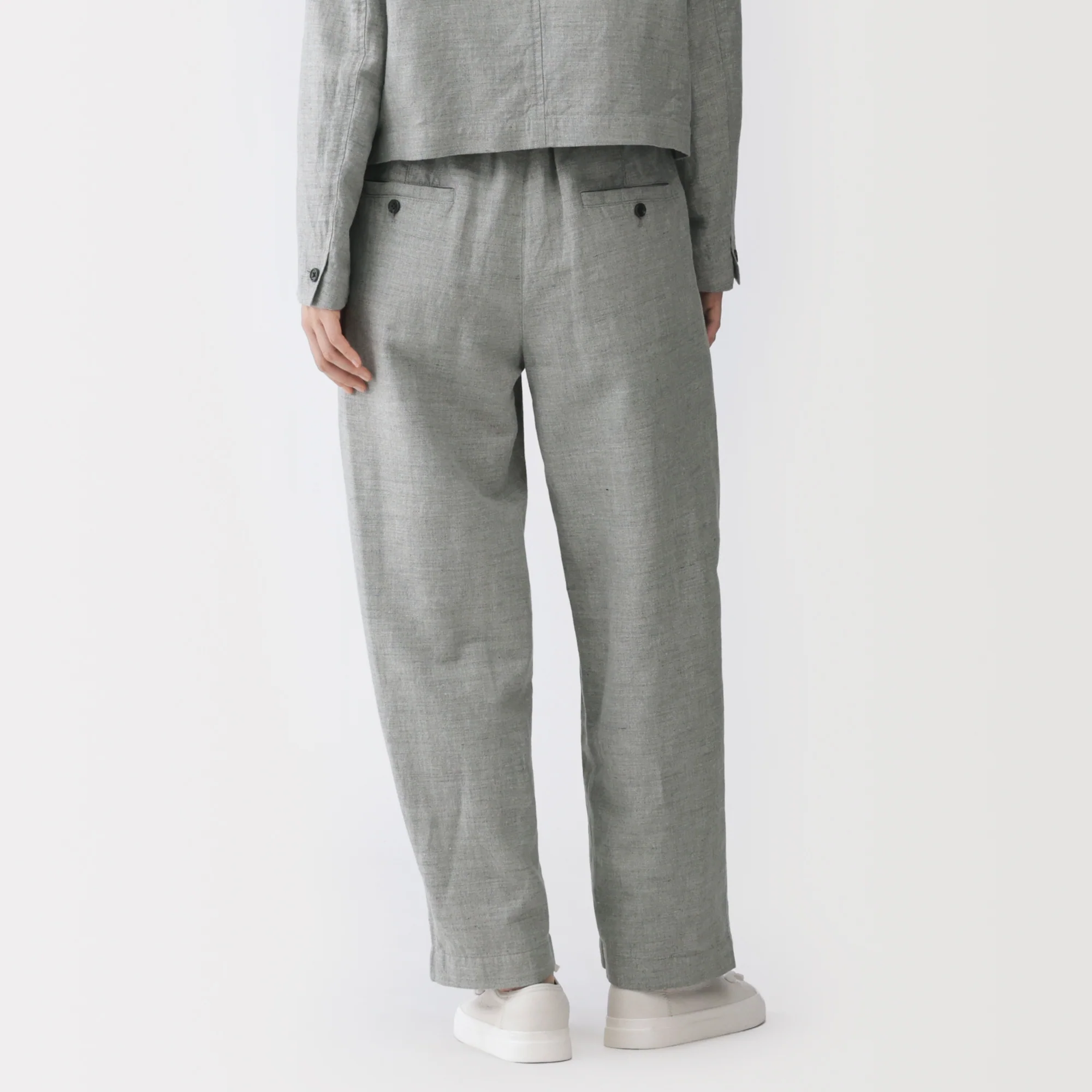 Labo Linen Cotton Herringbone Pants - Image 6