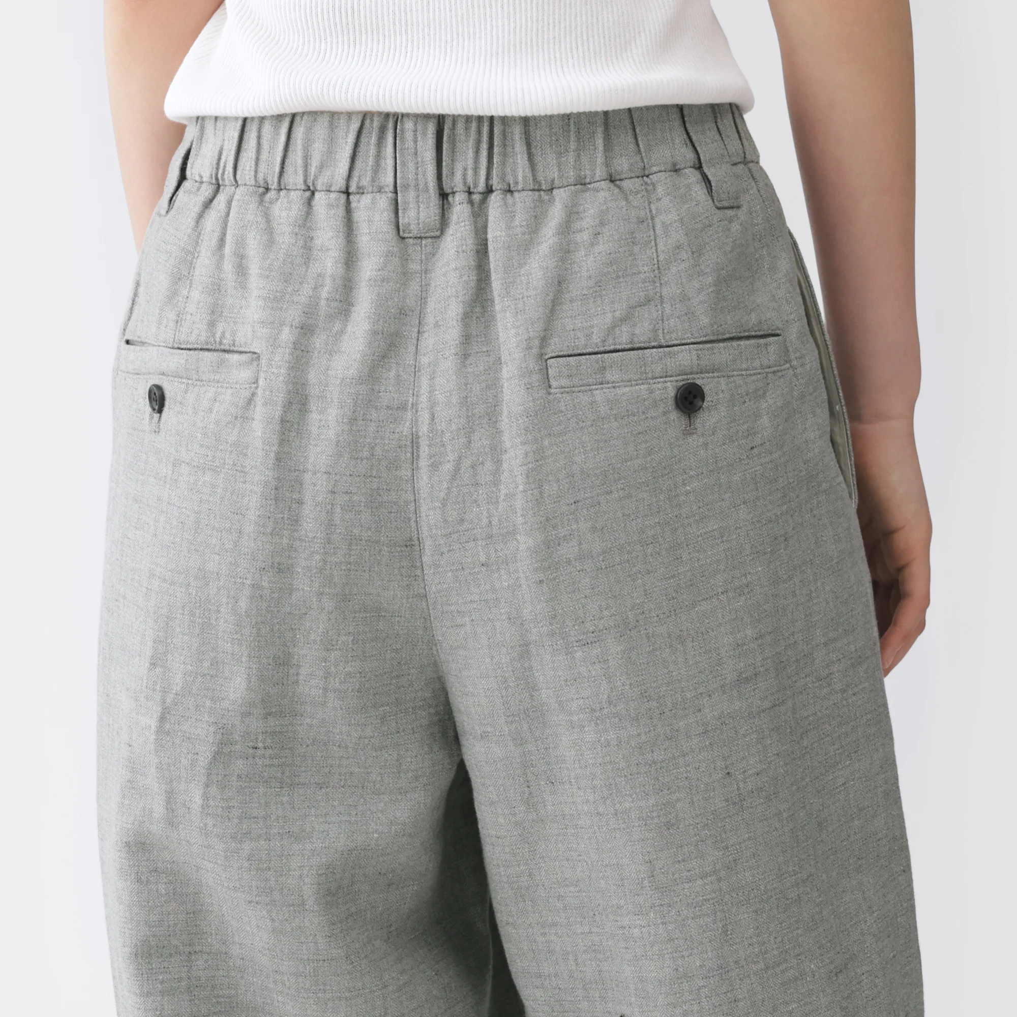 Labo Linen Cotton Herringbone Pants - Image 8