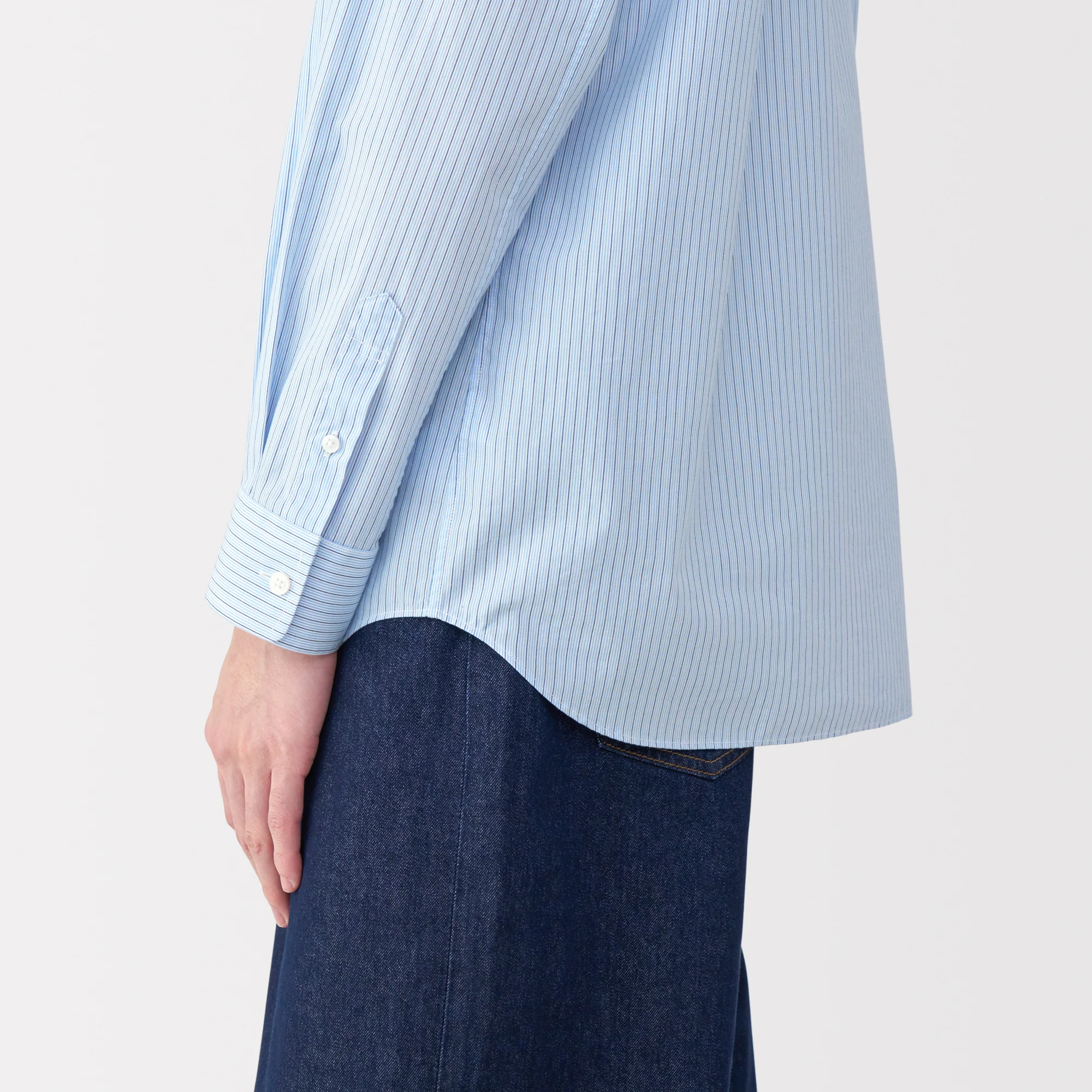 Labo Men's Poplin Regular Collar Striped Shirt - Image 8
