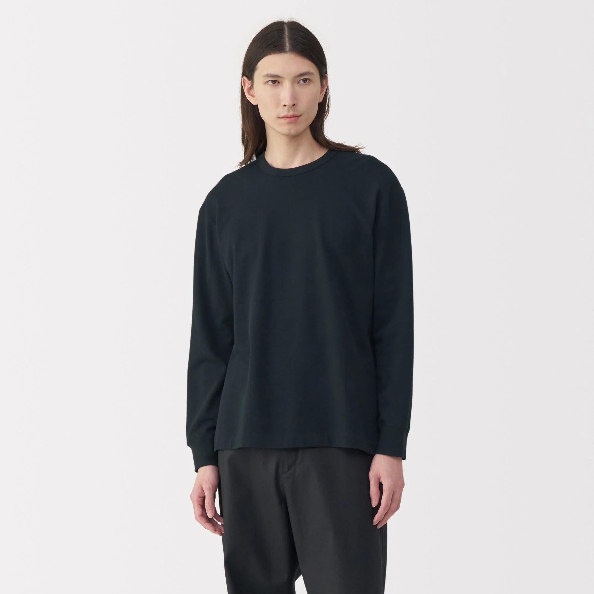 Labo Men's Traditional Knit Mini French Terry Crew Long Sleeve T-Shirt - Image 18