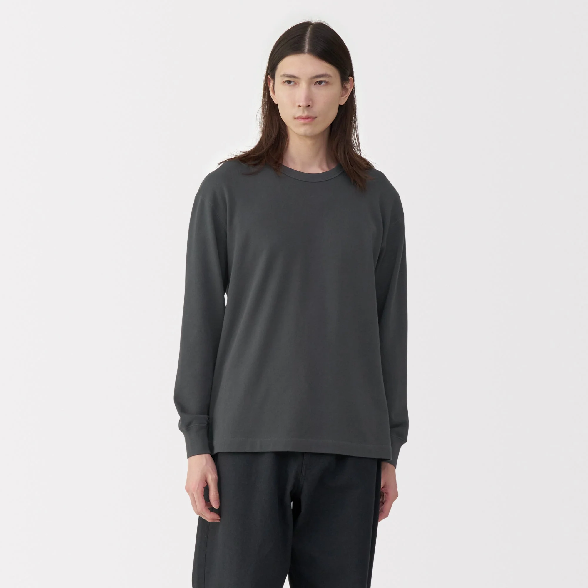 Labo Men's Traditional Knit Mini French Terry Crew Long Sleeve T-Shirt - Image 4