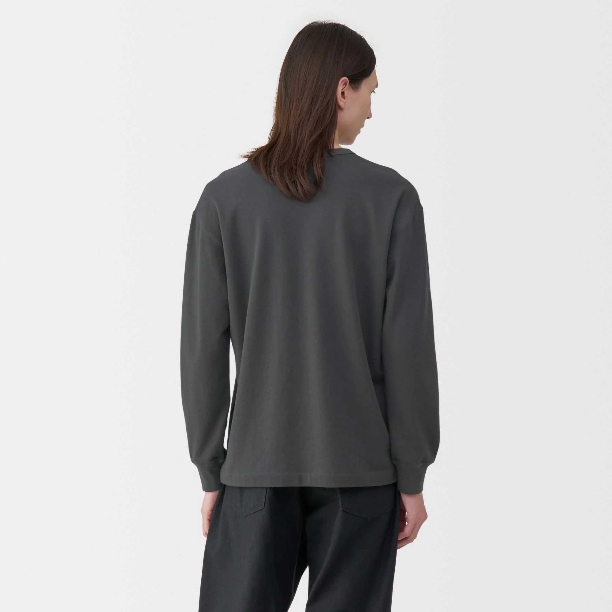 Labo Men's Traditional Knit Mini French Terry Crew Long Sleeve T-Shirt - Image 6