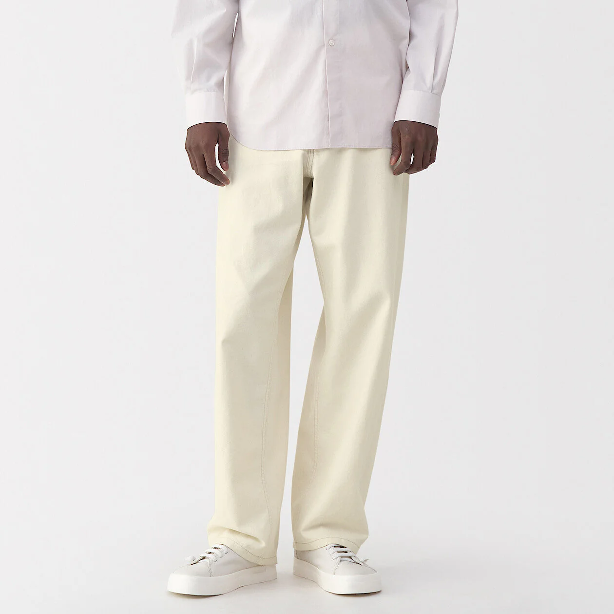 Labo Men's Washi Blend Twill 5-Pocket Wide Pants (L32") - Image 12