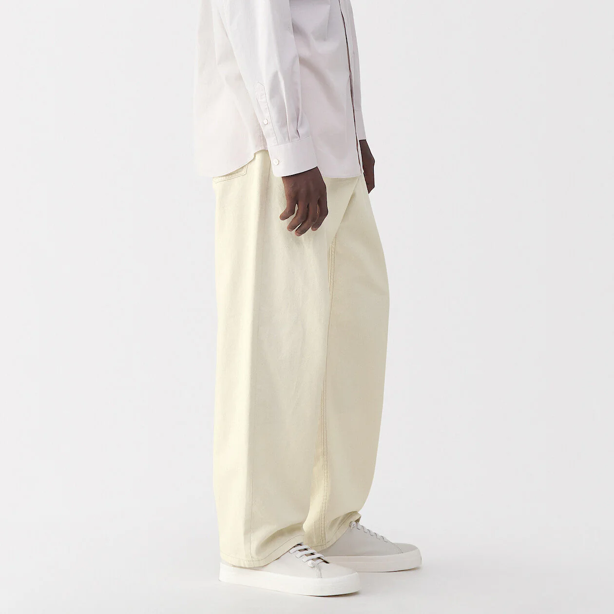 Labo Men's Washi Blend Twill 5-Pocket Wide Pants (L32") - Image 14