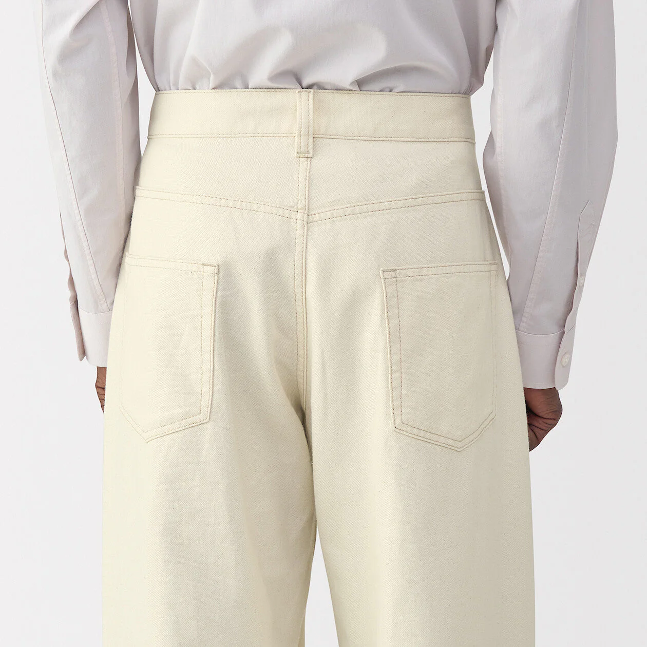 Labo Men's Washi Blend Twill 5-Pocket Wide Pants (L32") - Image 17