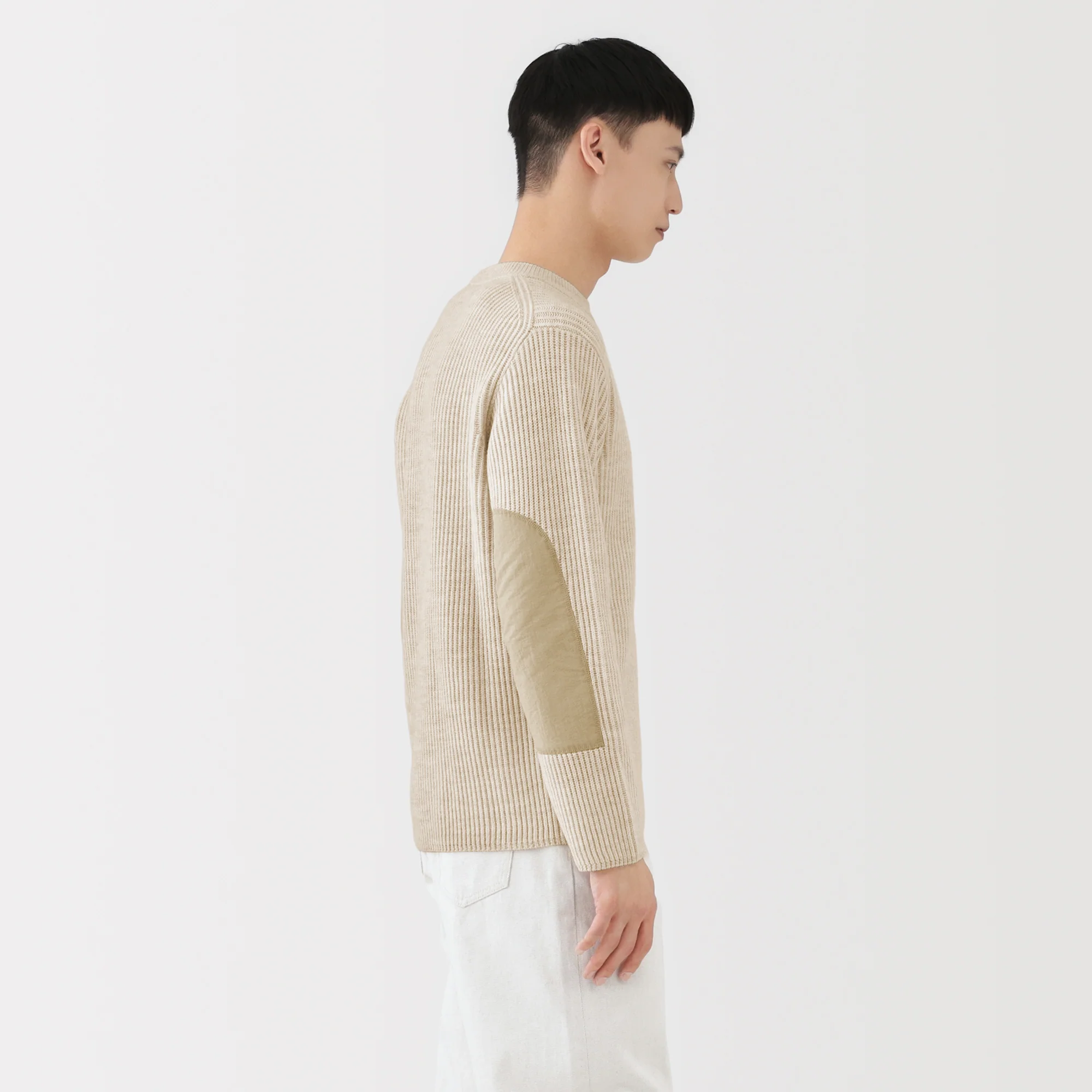 Labo Merino Wool Elbow Patch Sweater - Image 14