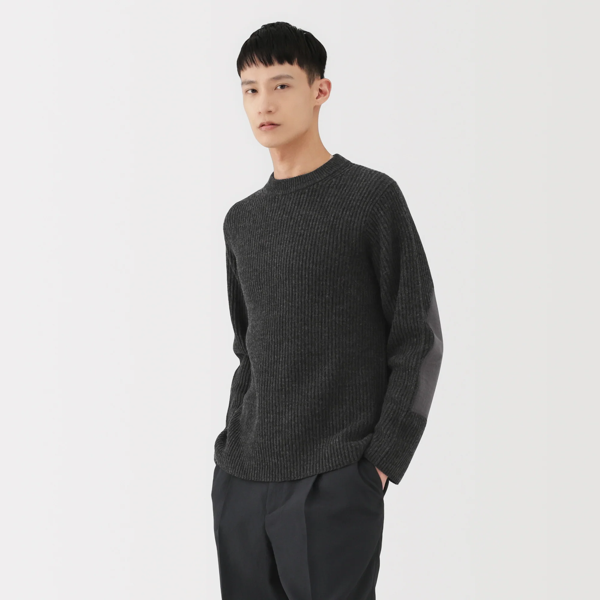 Labo Merino Wool Elbow Patch Sweater - Image 4